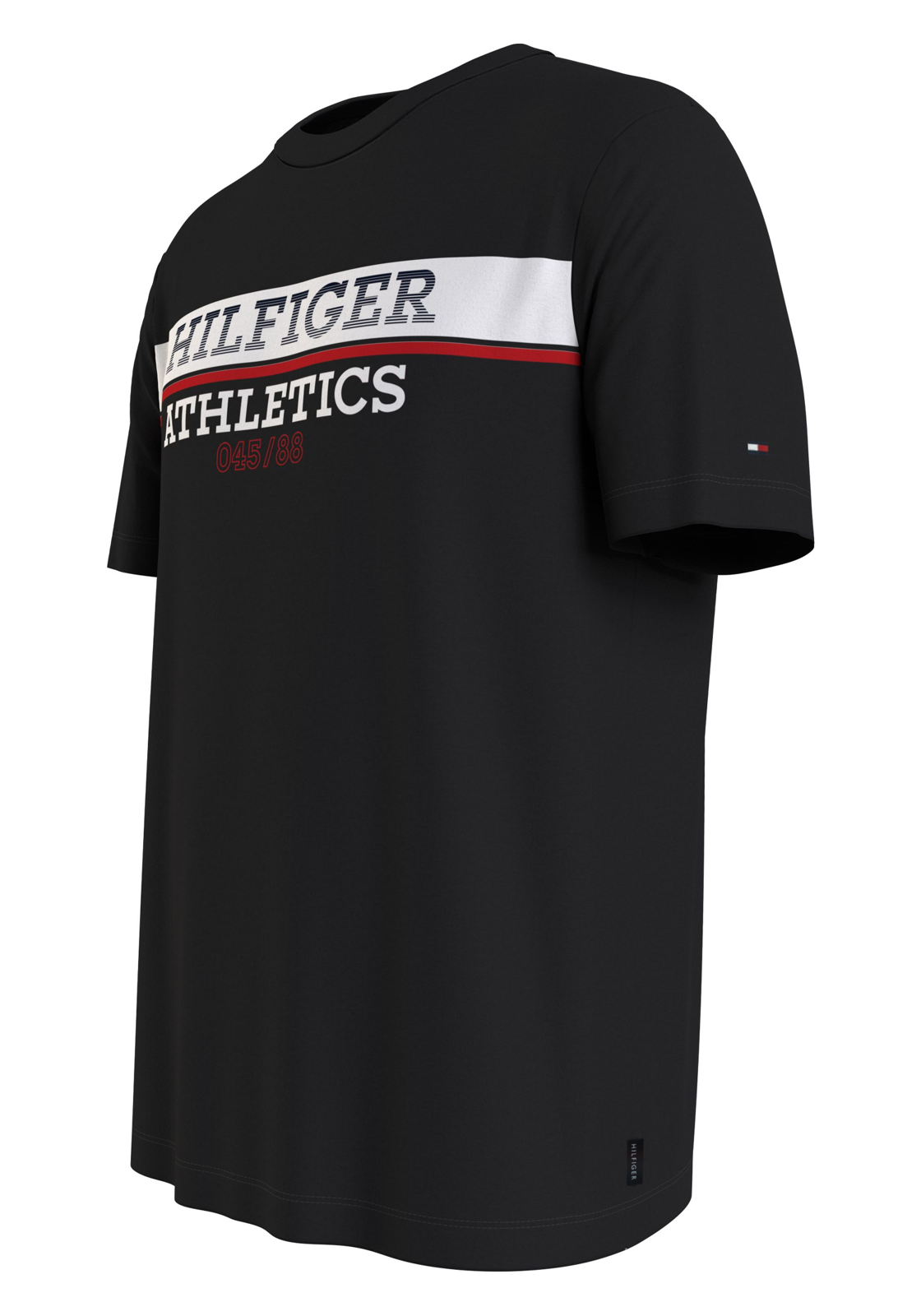 image_4_MW0MW34376BDS_D_C4101wid2000amphei2000ampop_usm1710 Tommy Hilfiger Hilfiger Ath Tee, heren T-shirt korte mouw O-hals, zwart