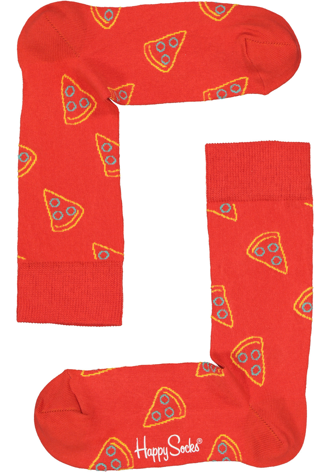 5-7333102504859_happy_socks_HR Happy Socks Pizza Socks Gift Set (2-pack), smakelijk rood en zwart