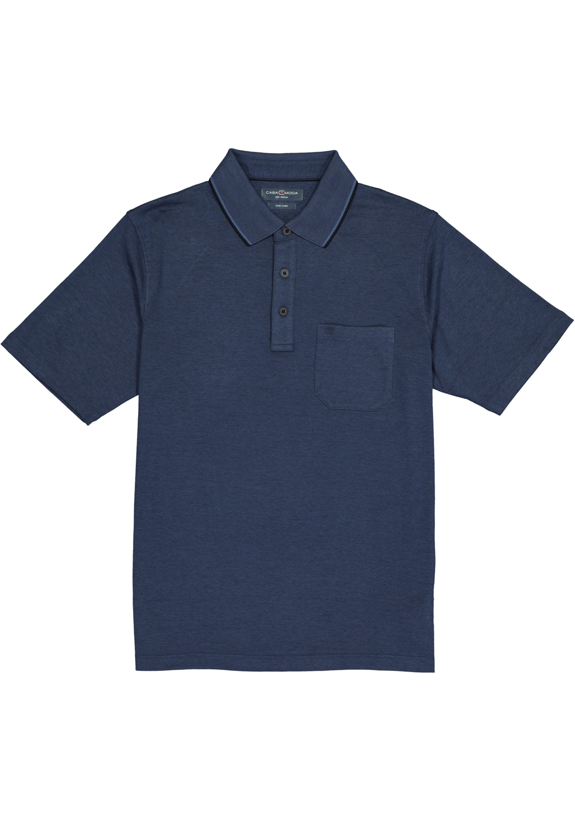 2-4060031357098_casa_moda_polo_HR CASA MODA comfort fit poloshirt, marine blauw melange