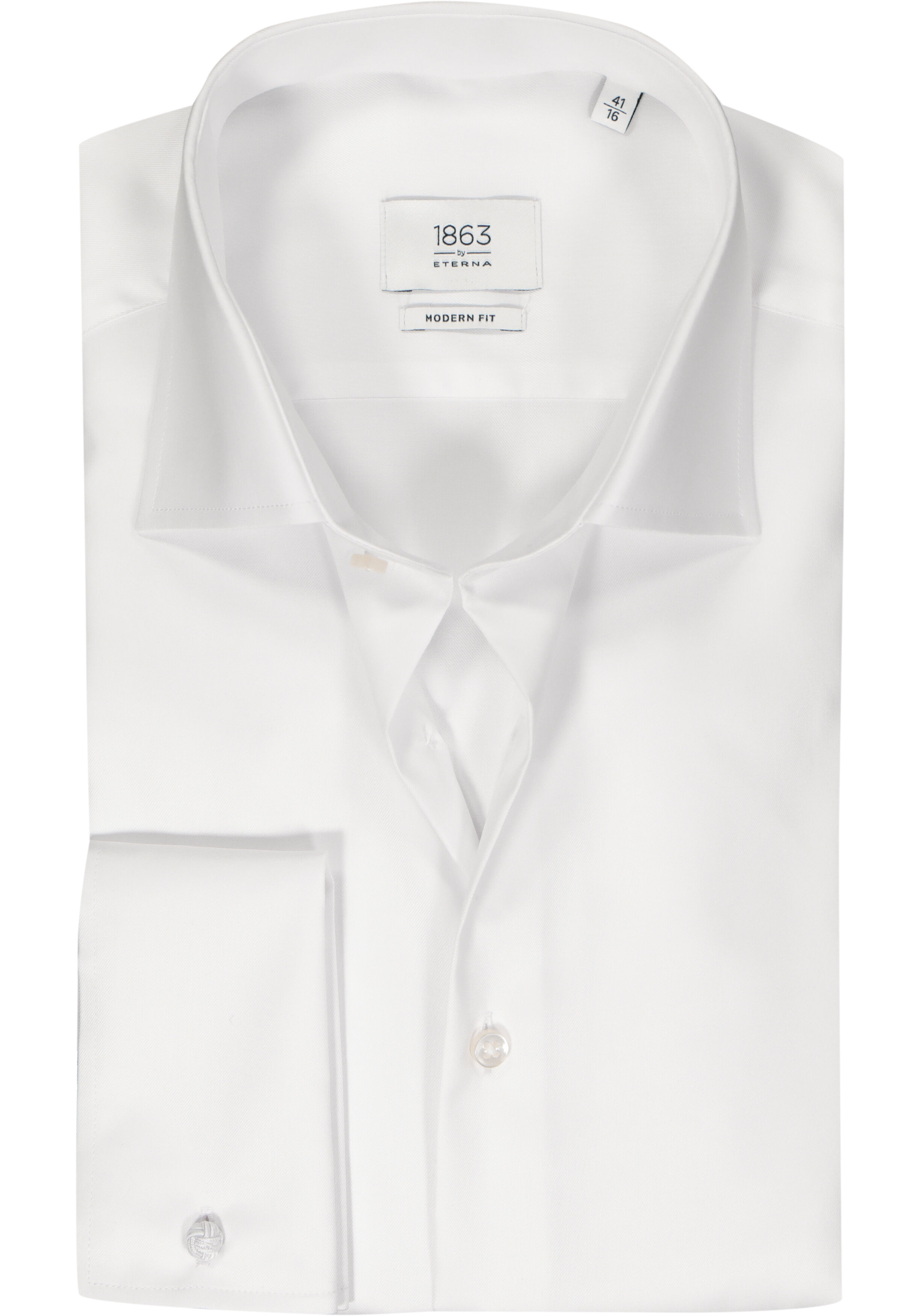 ETERNA modern fit overhemd, twill, wit