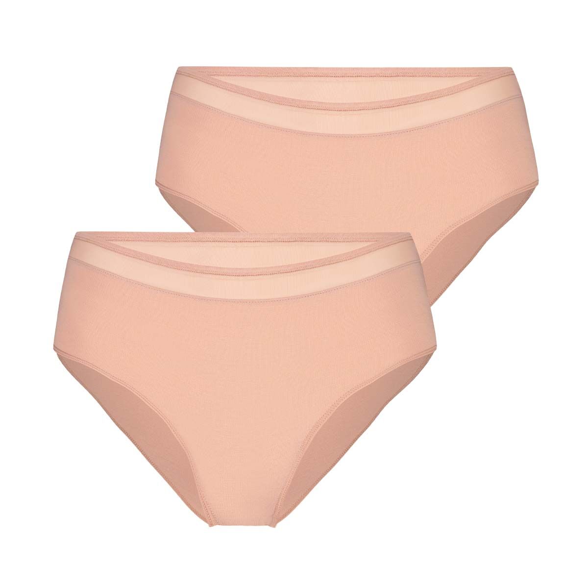 RJ Bodywear RJ dames Allure dames midi slip (2-pack), misty rose