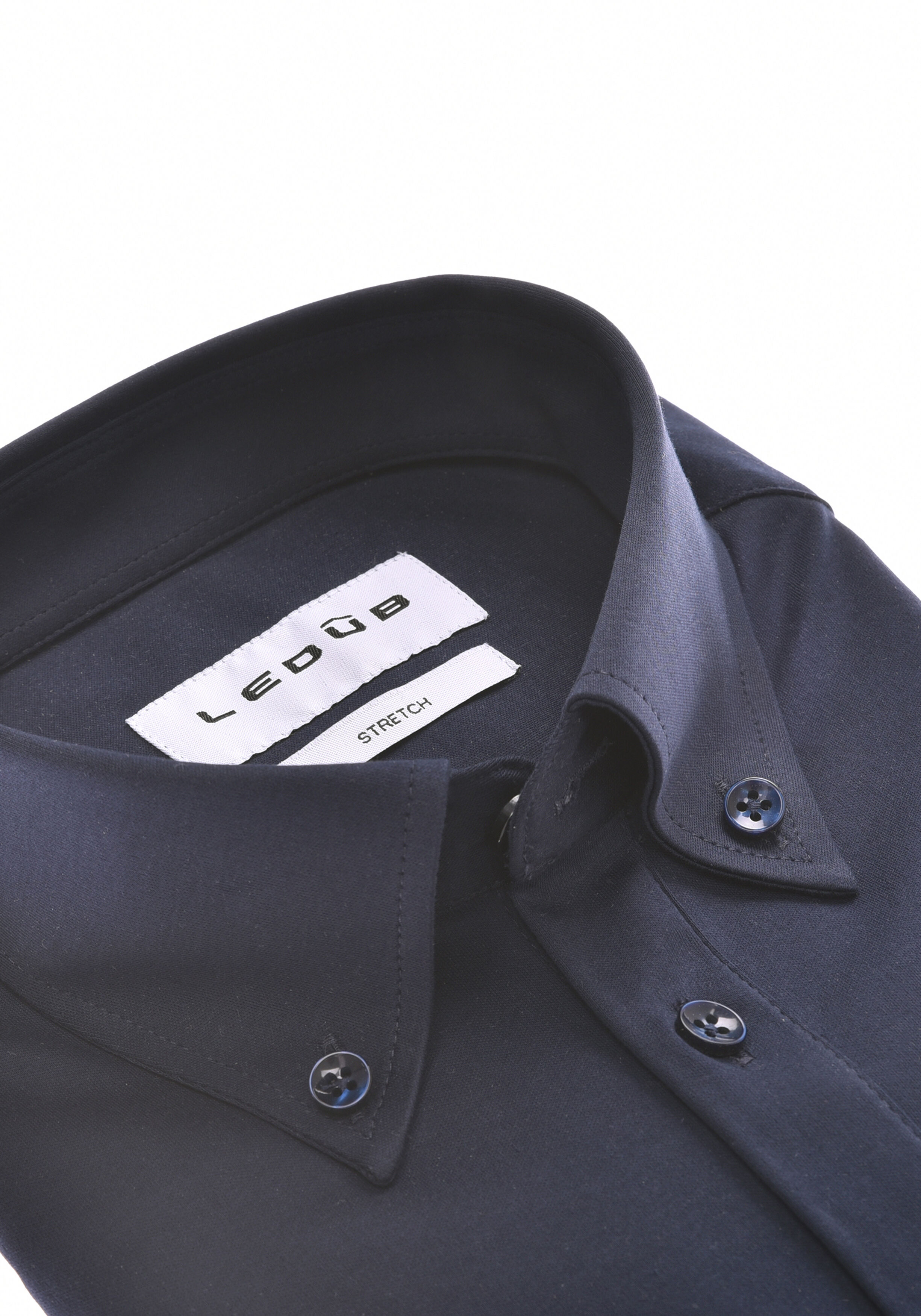 Ledub modern fit polo overhemd, tricot, jersey, donkerblauw