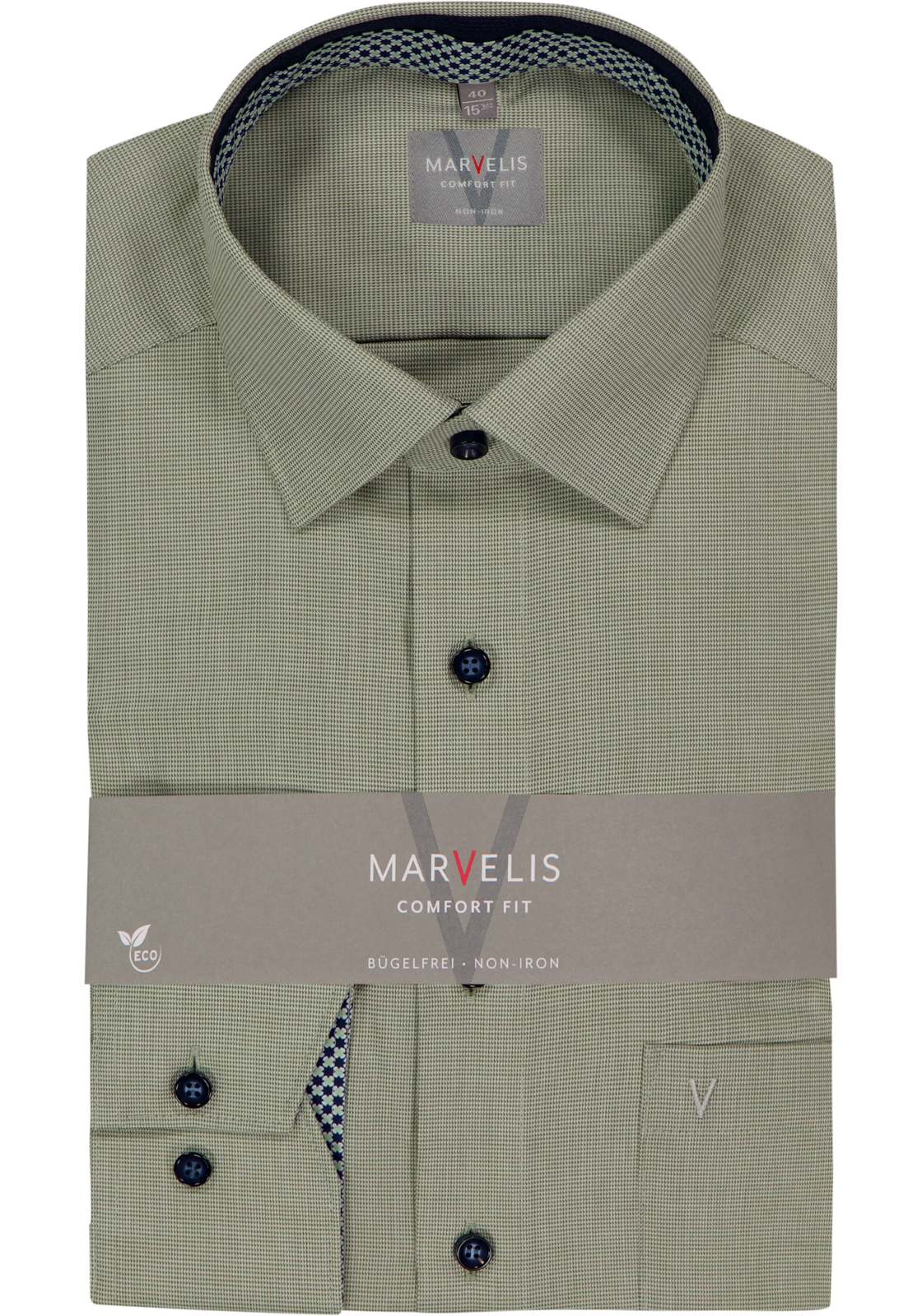 MARVELIS comfort fit overhemd, twill, olijfgroen MARVELIS comfort fit overhemd, twill, olijfgroen