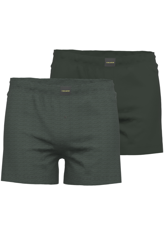 Ceceba heren boxershorts wijd model met gulp (2-pack), donkergrijs gestreept Ceceba heren boxershorts wijd model met gulp (2-pack), donkergrijs gestreept