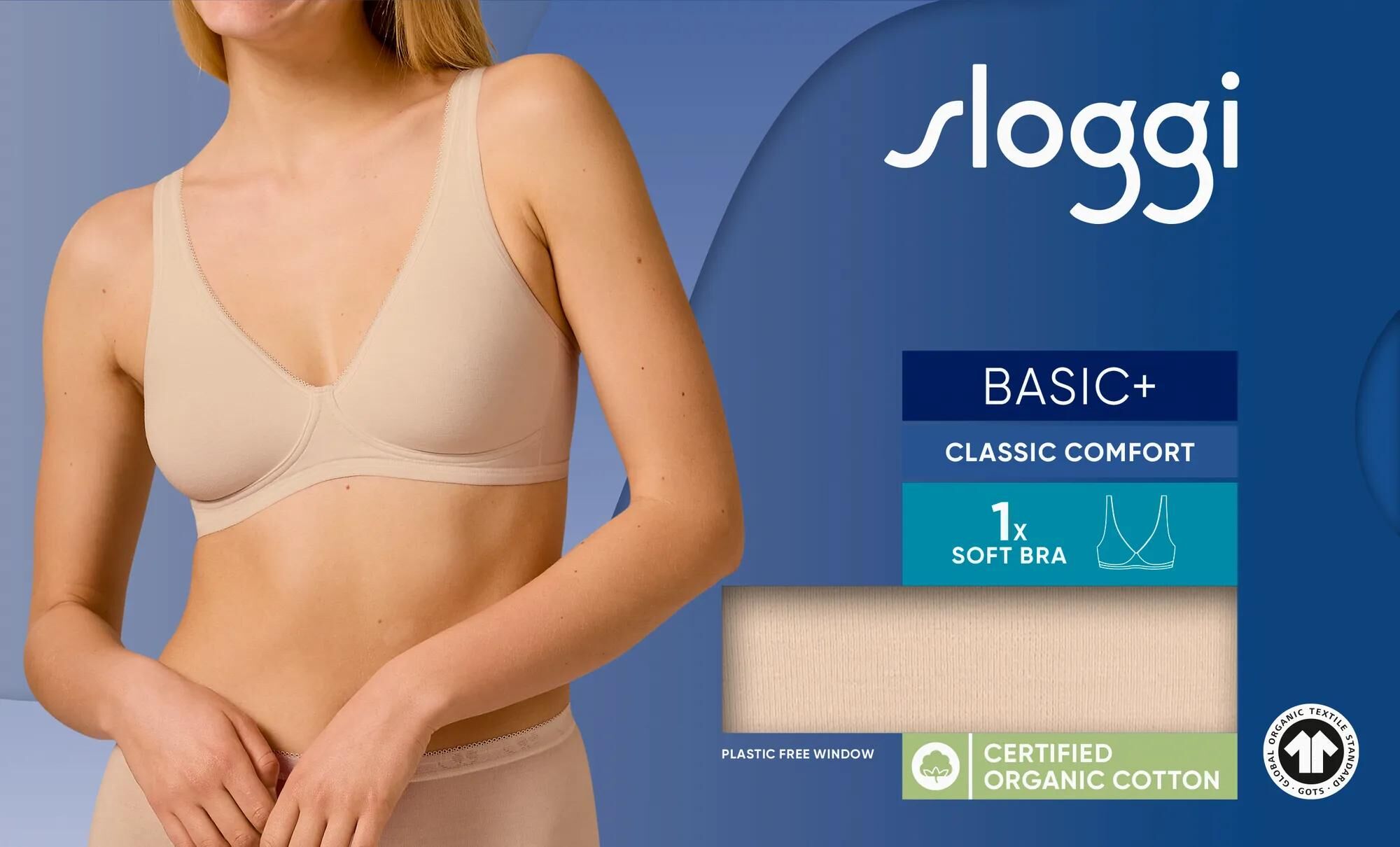 Sloggi Women Basic+ Soft Bra, BH, beige
