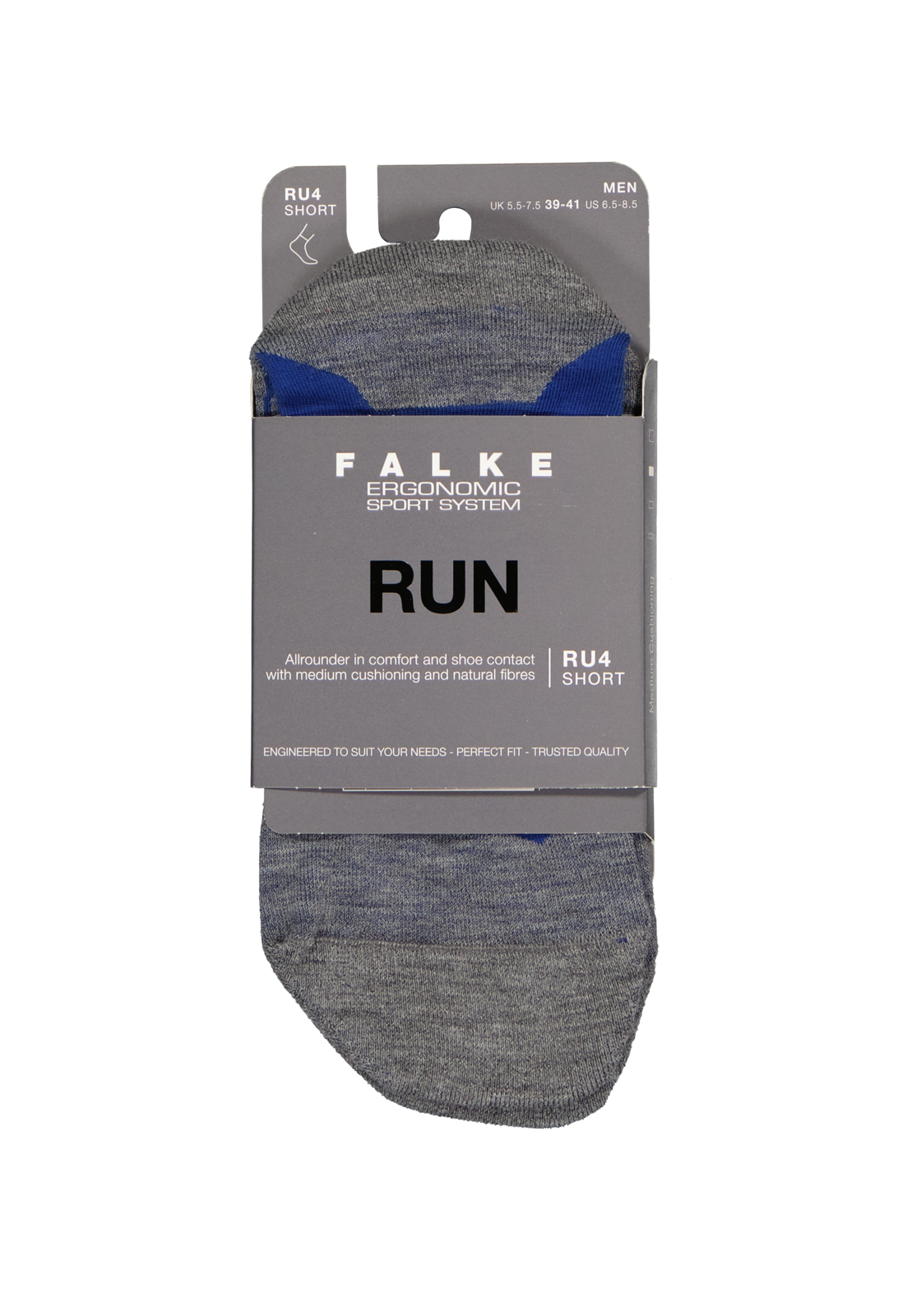 2-4043876989990_falke_sokken_1p_HR FALKE RU4 Short heren hardloopsokken, blauw (athletic blue)