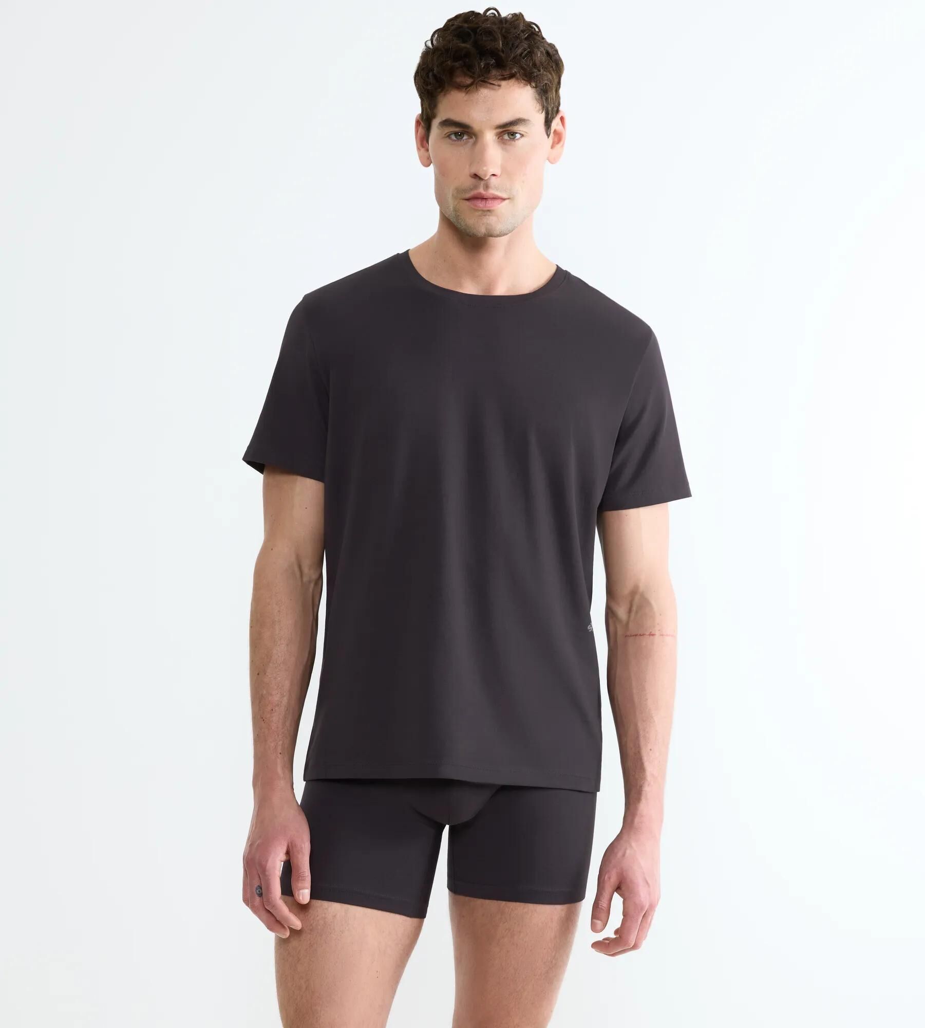 Sloggi Men SLG Base O-Neck, heren T-shirt met een O-hals (1-pack), donkergrijs