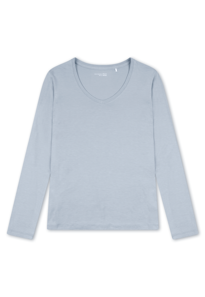 SCHIESSER dames Mix+Relax Shirt 1/1 arm, dames T-shirt lange mouw, lucht
