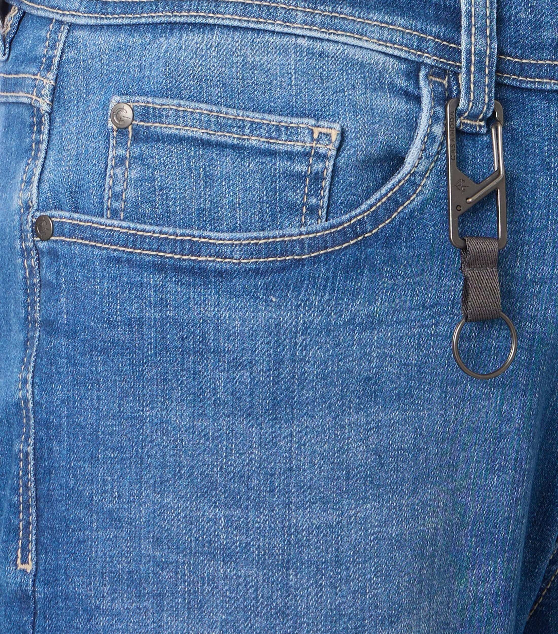CASA MODA jeans shorts STEVE, heren 5-pocket korte spijkerbroek, blauw
