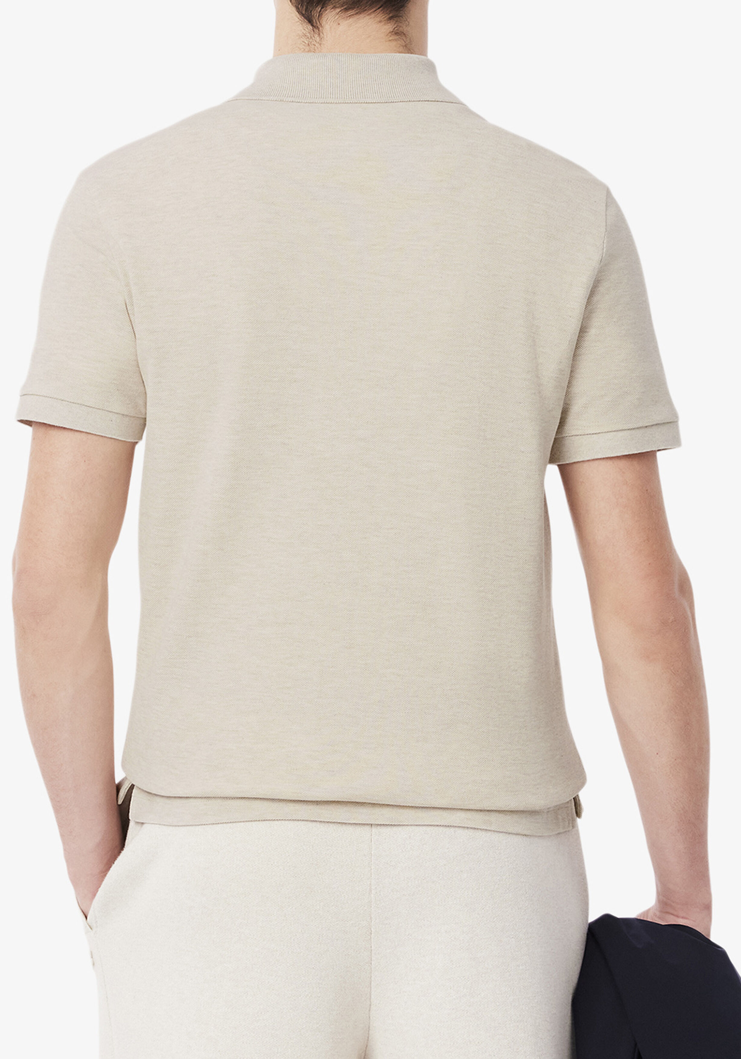 Lacoste Slim Fit polo, grijs beige