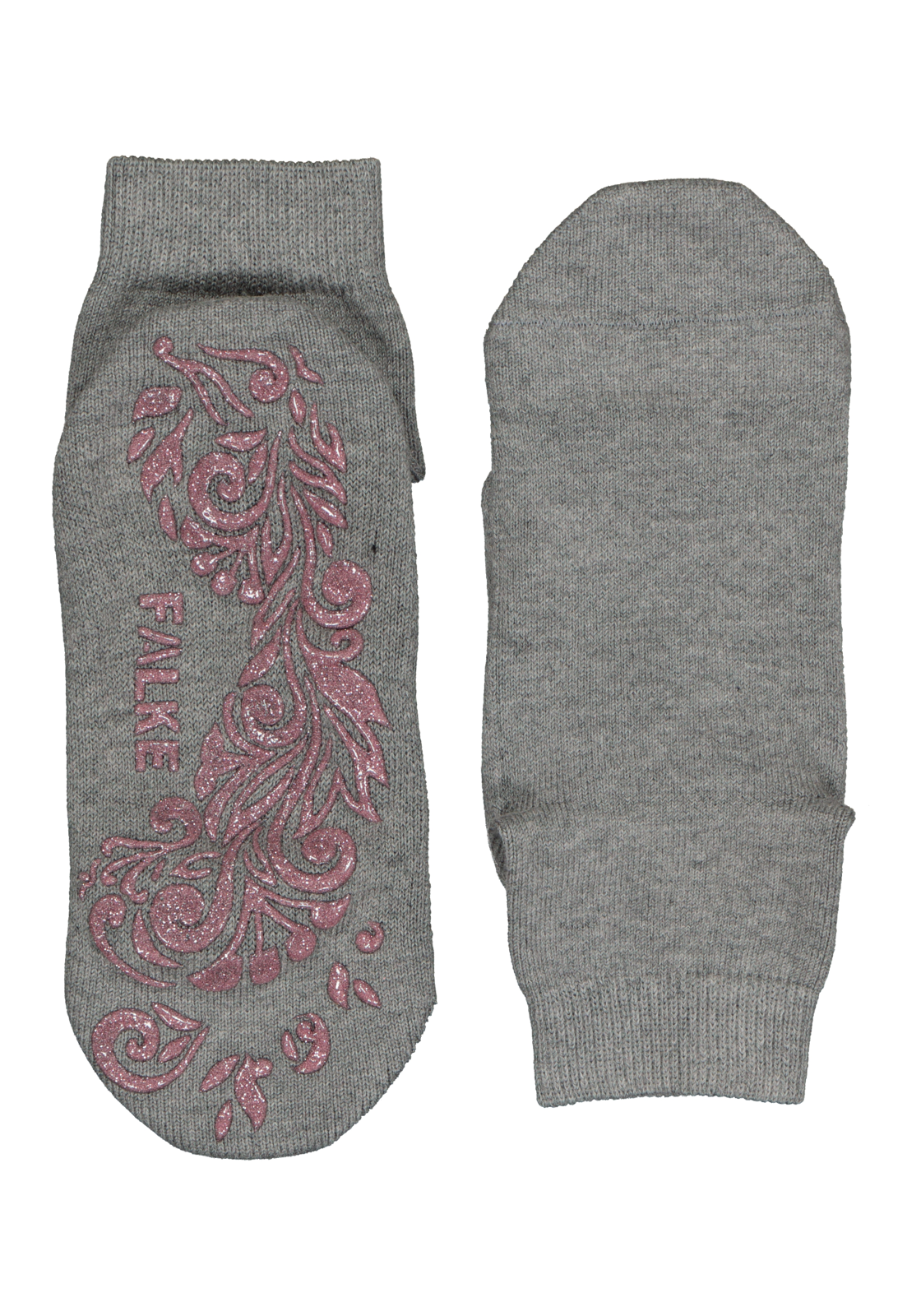 2-4043874496629_falke_sokken_1p_HR FALKE Light Cuddle Pads dames huissokken, dun, grijs (grey melange)