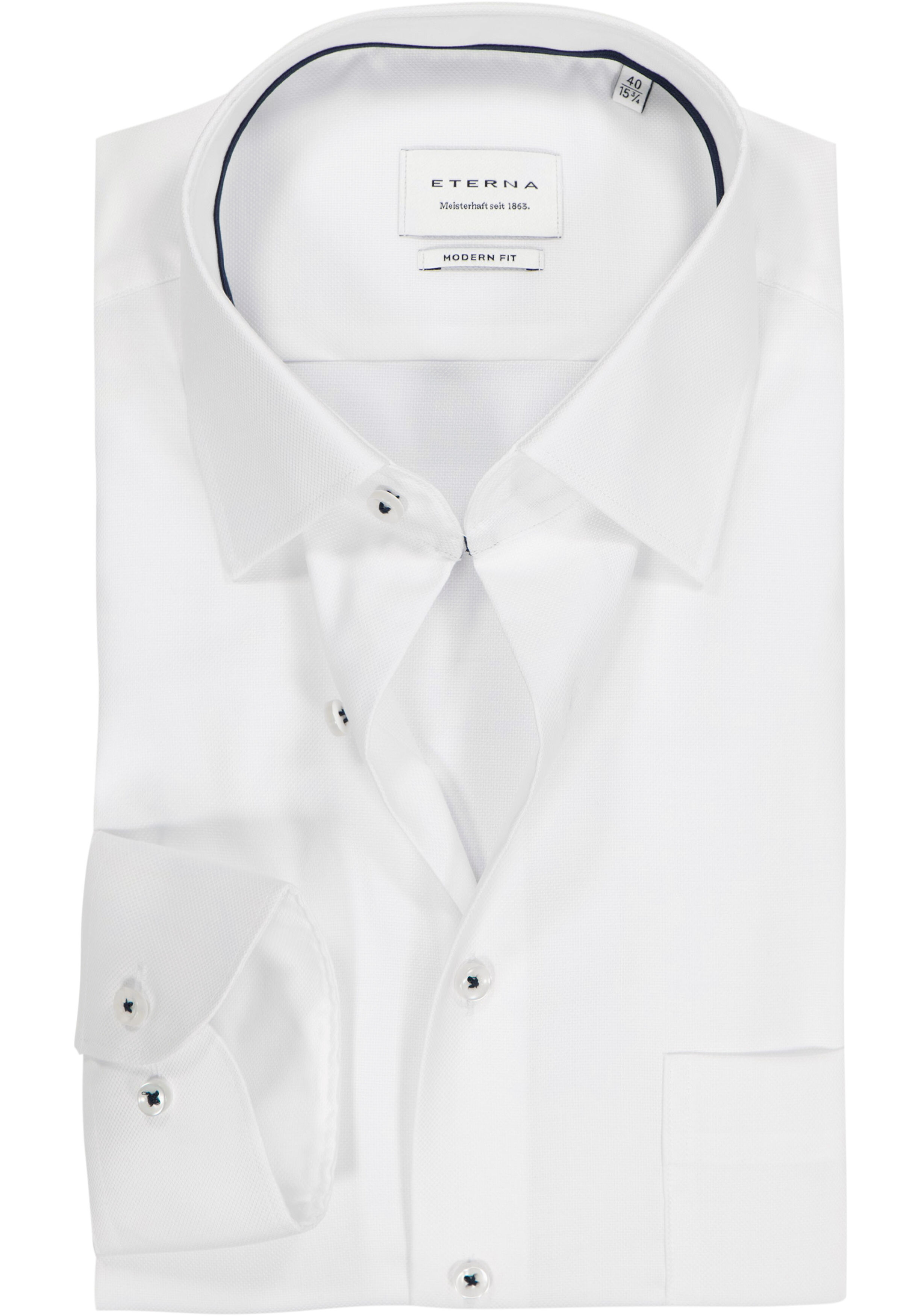 ETERNA modern fit overhemd, natte, wit
