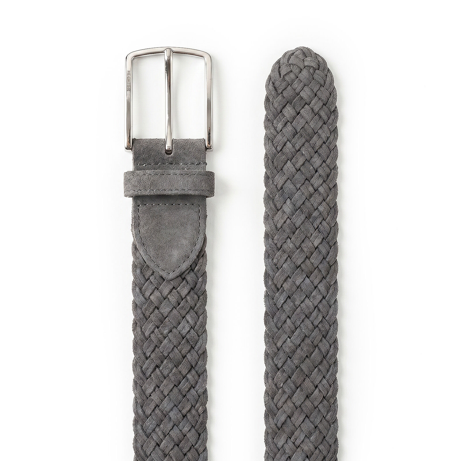 HECHTER leren heren riem, grijs