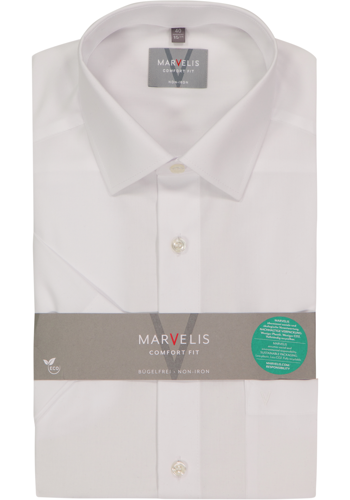 MARVELIS comfort fit overhemd, korte mouw, wit    MARVELIS comfort fit overhemd, korte mouw, wit