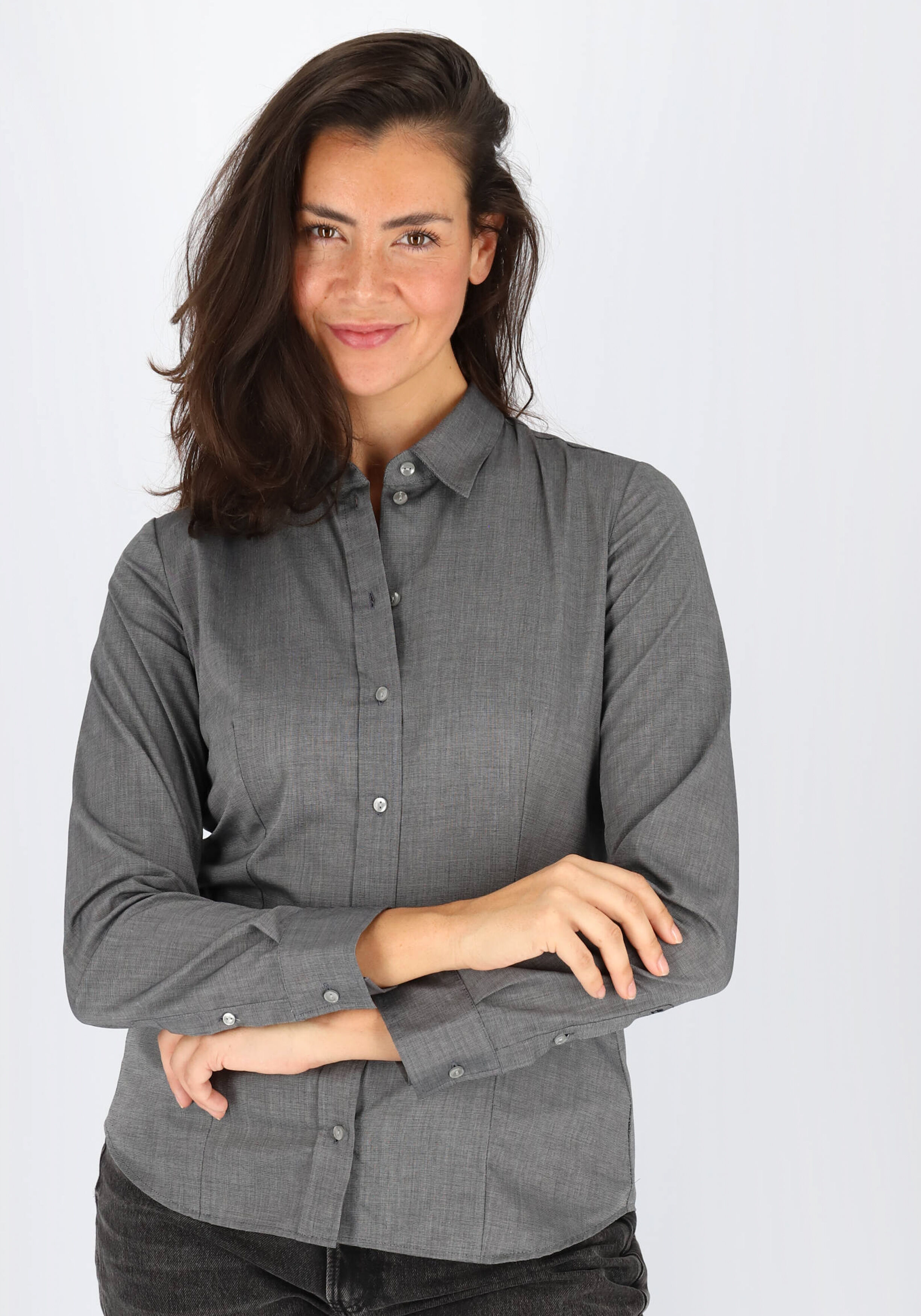 Seidensticker dames blouse regular fit, grijs