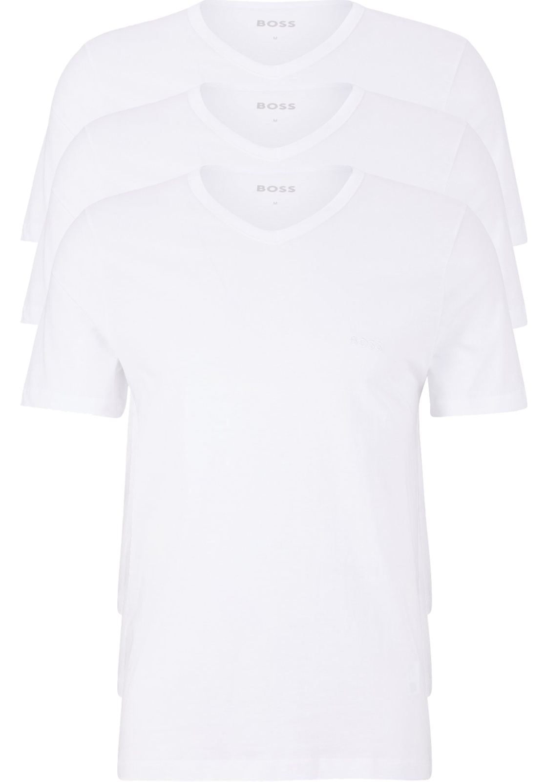1-4063535122872-hugo_boss-tshirts-50475285-100-3p_HR HUGO BOSS Classic T-shirts regular fit (3-pack), heren T-shirts V-hals, wit