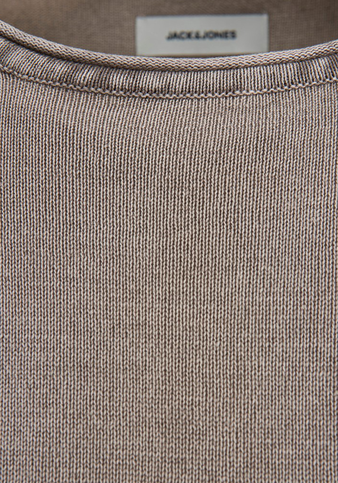 5-5714909534775-jackjones-trui_HR JACK & JONES slim fit trui katoen, O-hals, verwassen beige
