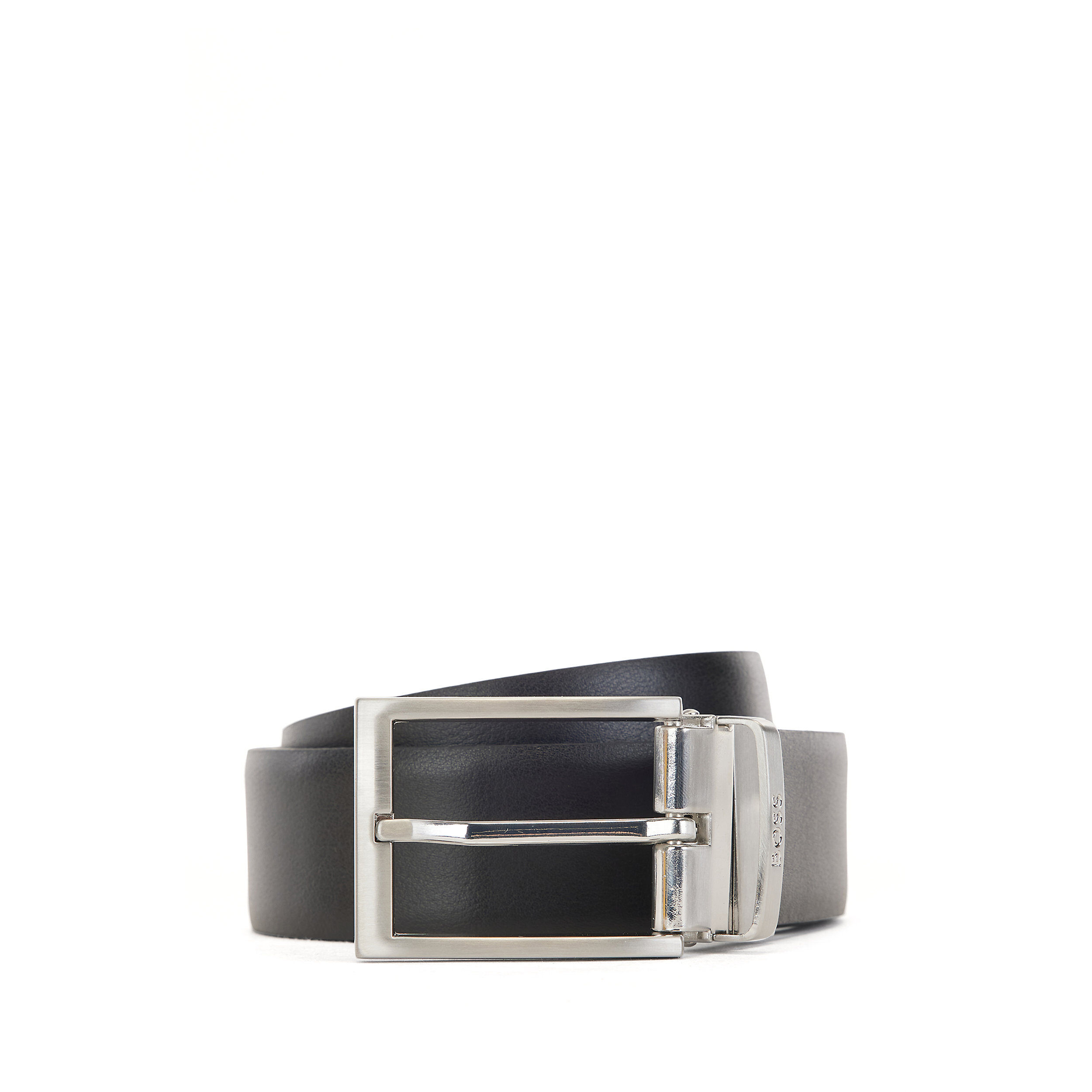 BOSS leren heren riem, zwart