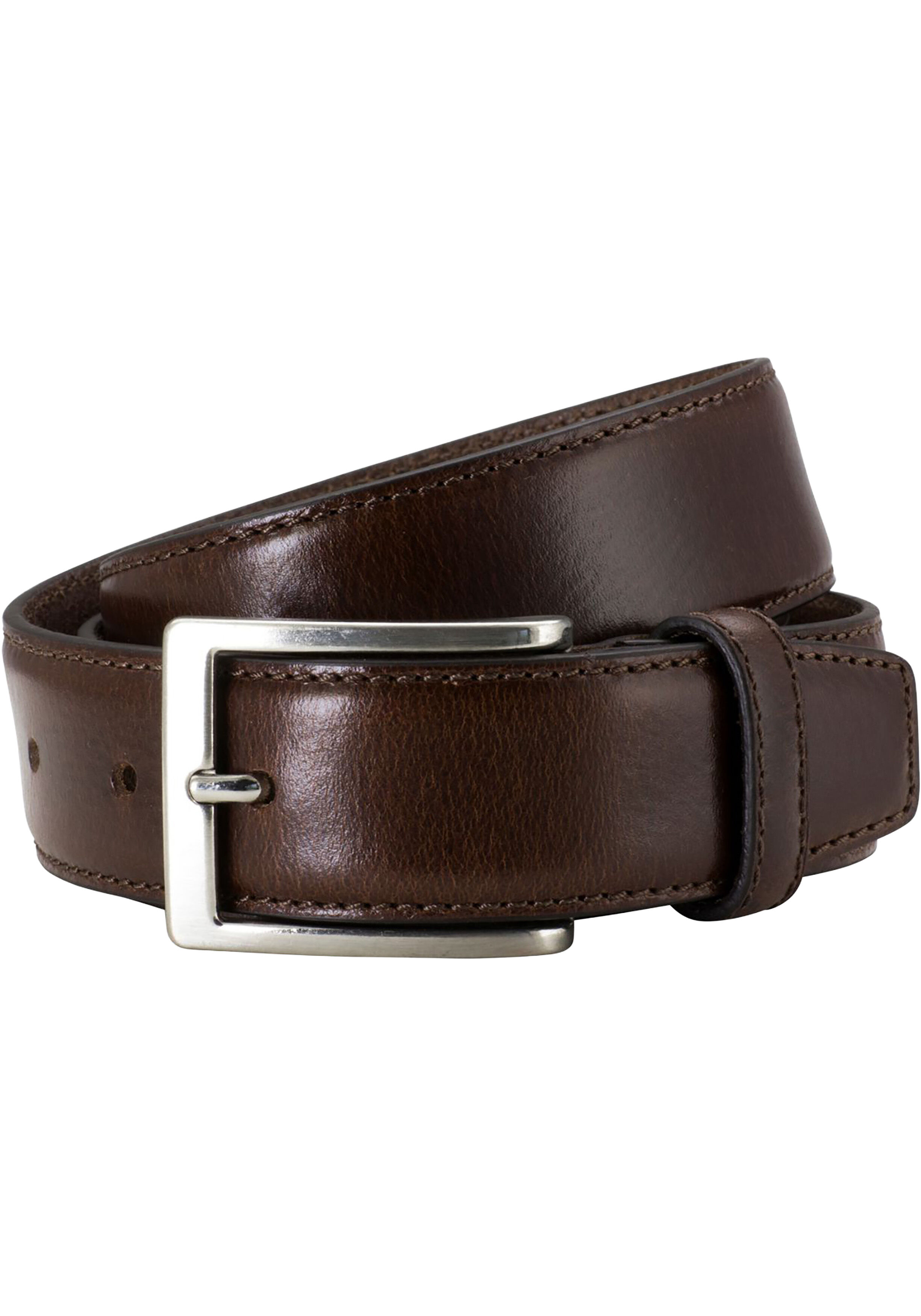 LINDENMANN leren heren riem, bruin