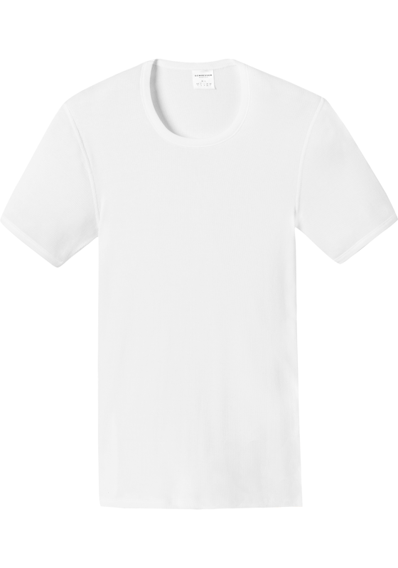 SCHIESSER Essentials T-shirt (1-pack), Doppelribb met O-hals, wit          SCHIESSER Essentials T-shirt (1-pack), Doppelribb met O-hals, wit
