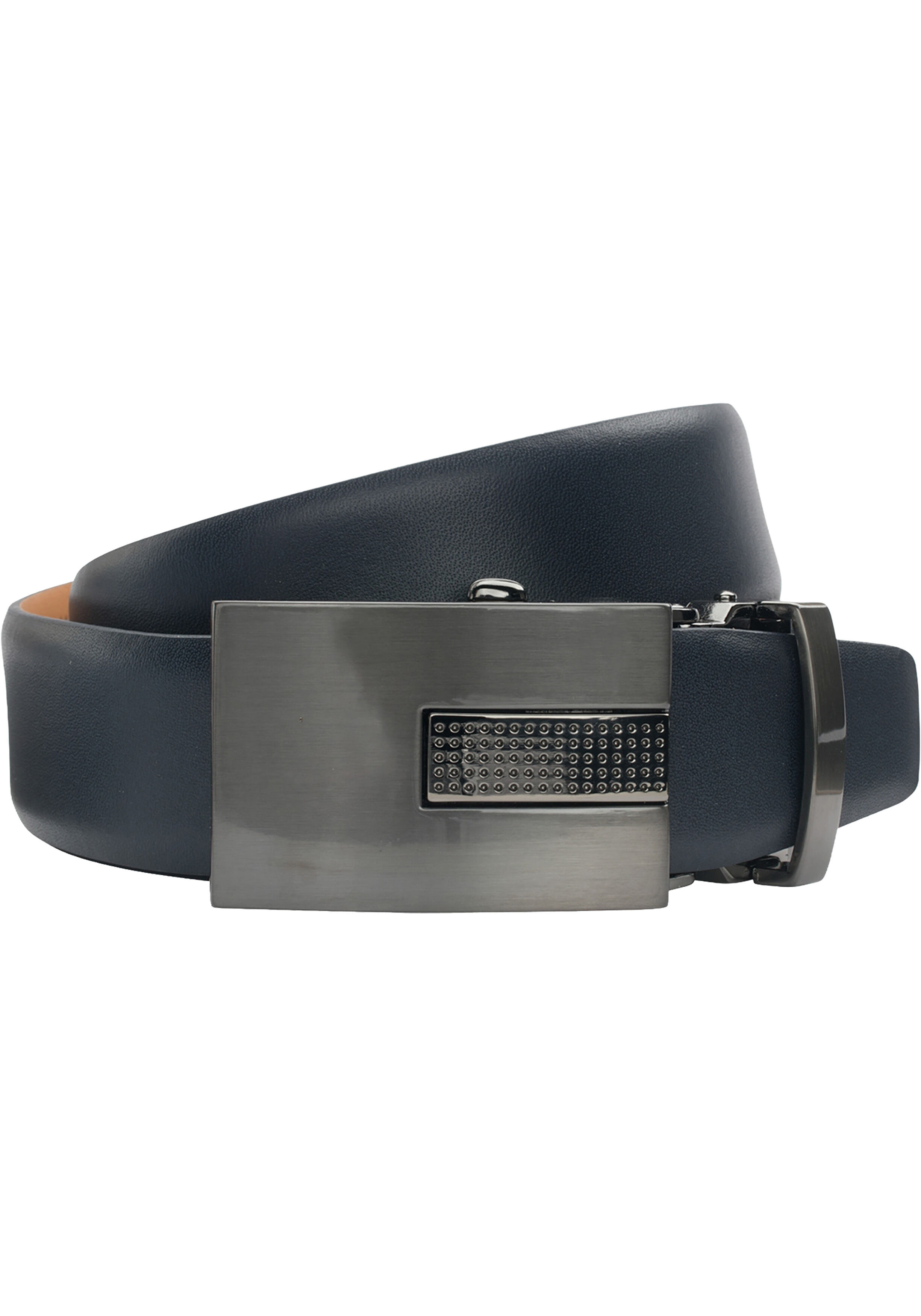 LINDENMANN leren heren riem, marine