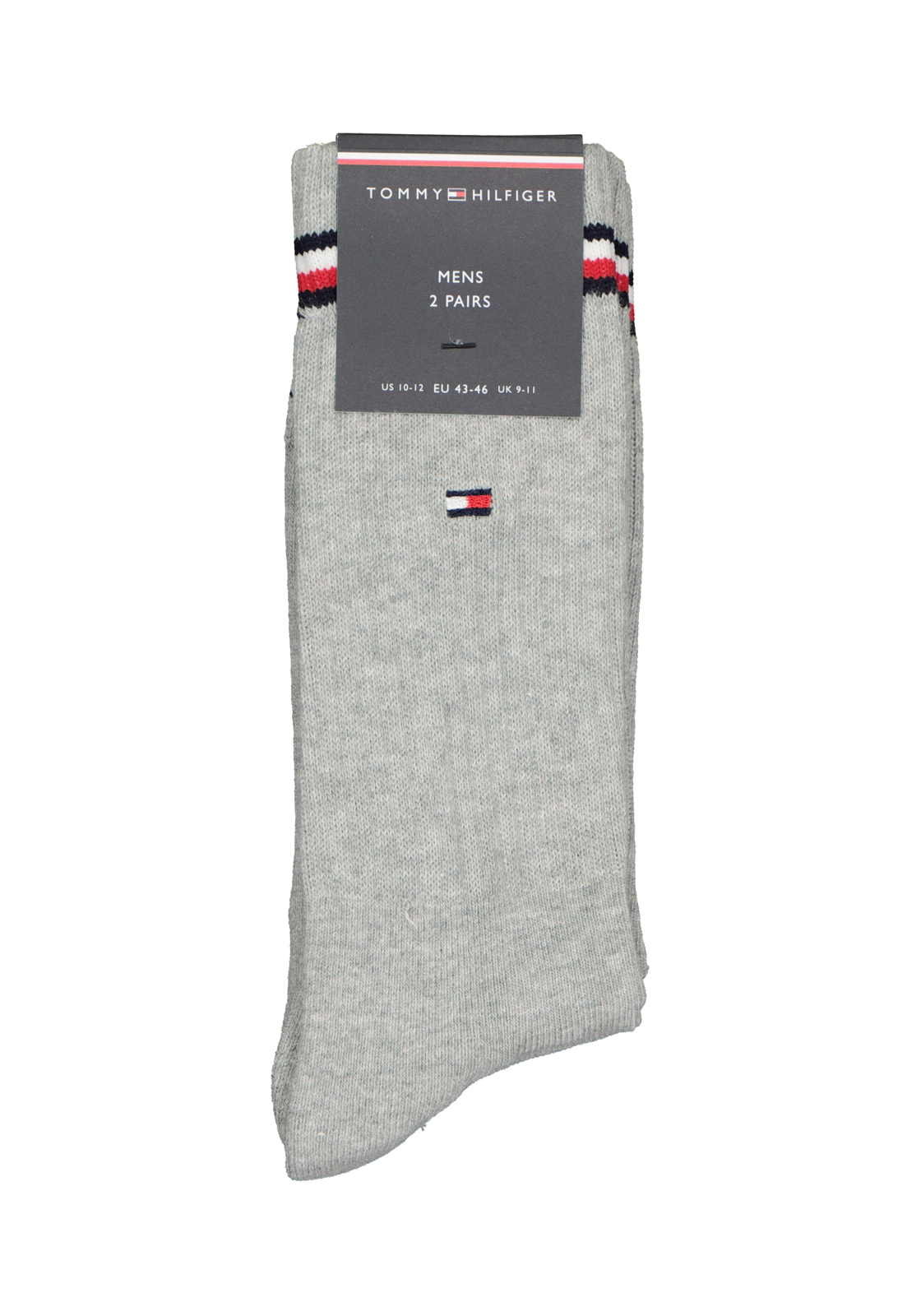 5-8718824976655_sok_HR Tommy Hilfiger Iconic Sport Socks (2-pack), heren sportsokken katoen, grijs