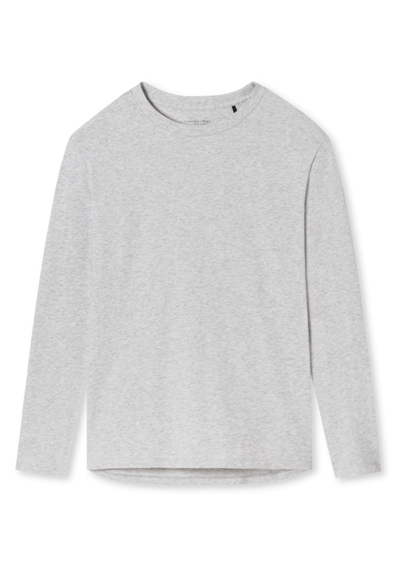 SCHIESSER Mix+Relax T-shirt, dames shirt lange mouwen grijs-gemeleerd SCHIESSER Mix+Relax T-shirt, dames shirt lange mouwen grijs-gemeleerd
