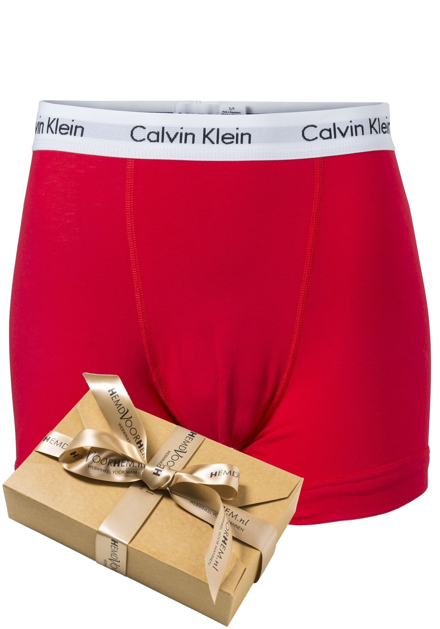 Cadeau voor hem, Calvin Klein boxer rood, in cadeauverpakking