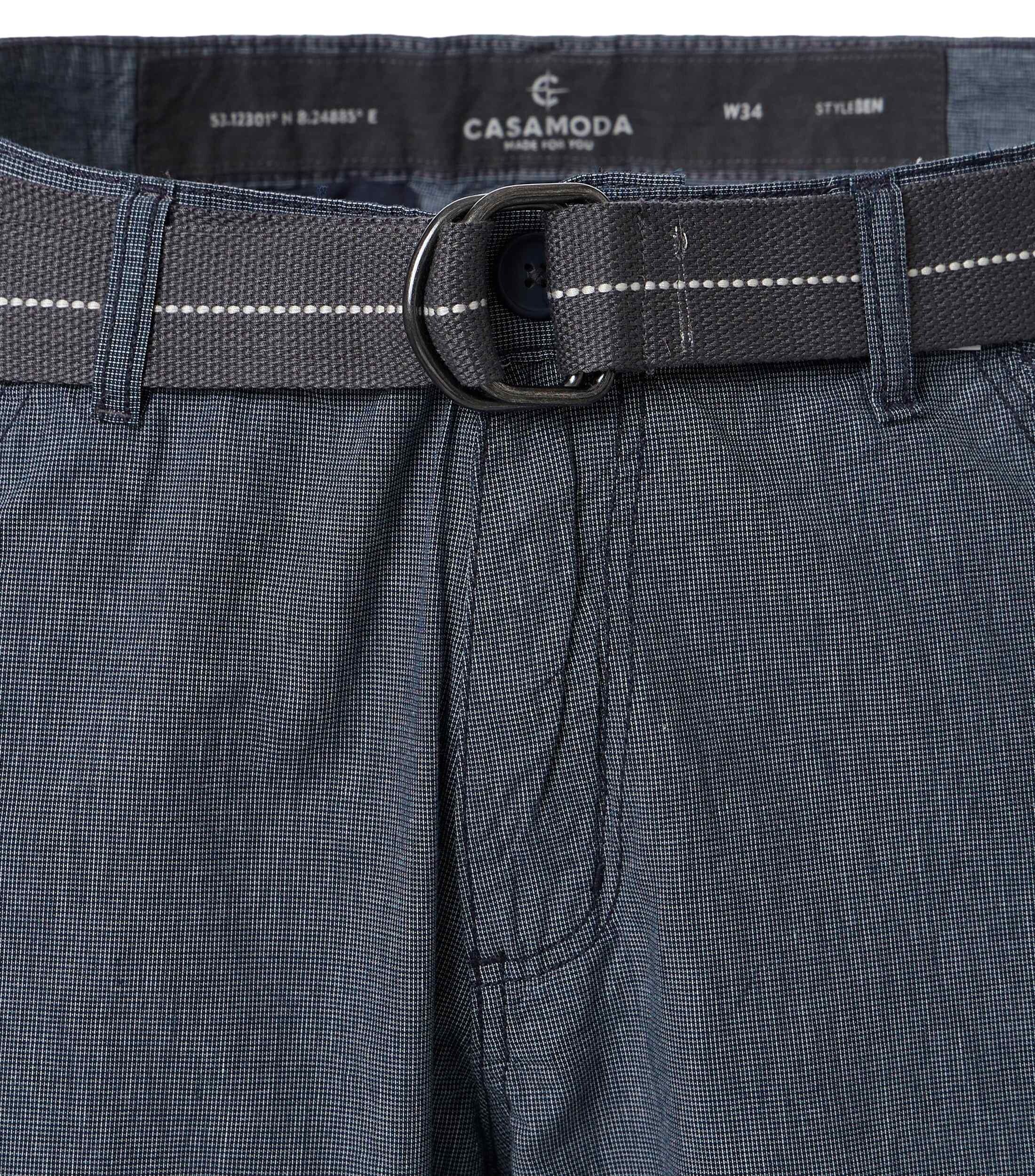 CASA MODA driekwart bermuda BEN, heren cargo bermuda over de knie, blauw