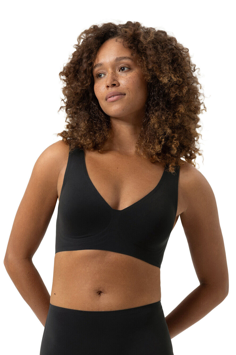 Mey dames bustier Invisibles, voorgevormde beugelloze bralette, zwart