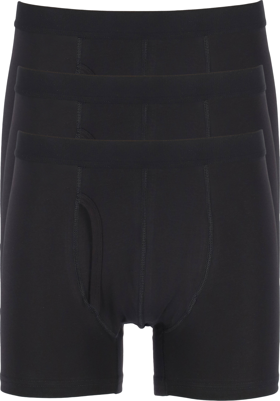 1-8711665542133_HR TEN CATE Basics men boxershorts (3-pack), heren boxers lang met gulp, zwart
