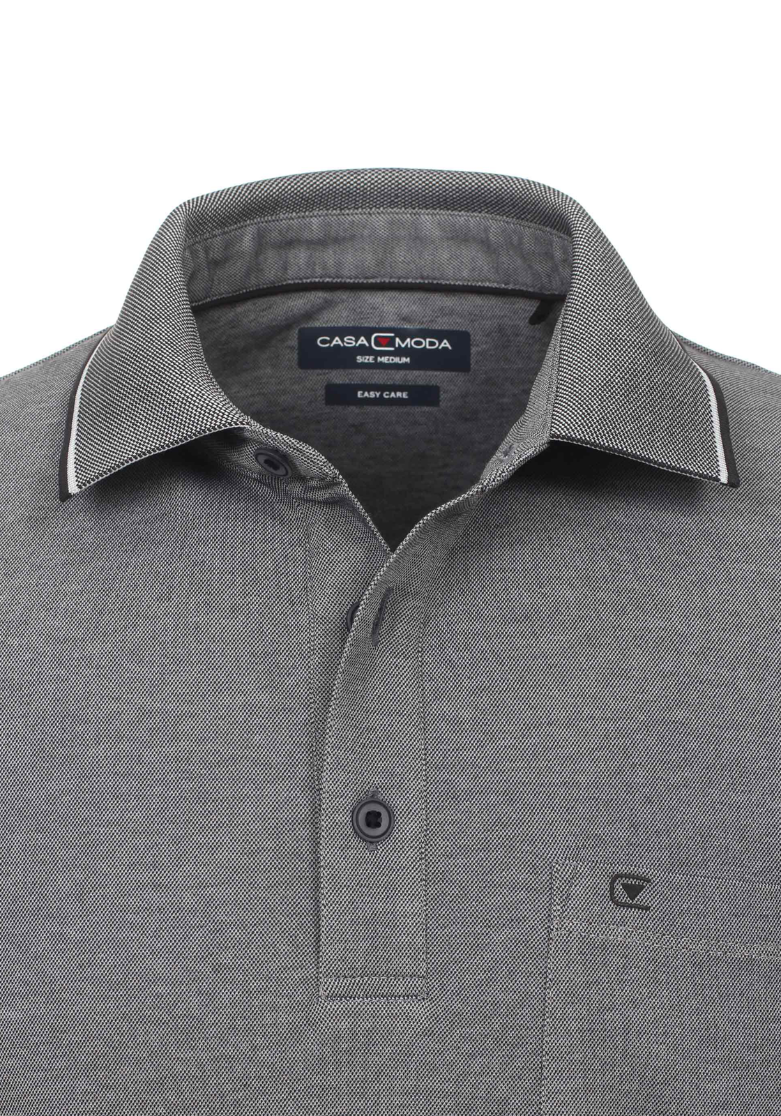 3-4060031357630-casa-moda-polo_HR CASA MODA comfort fit poloshirt, grijs melange