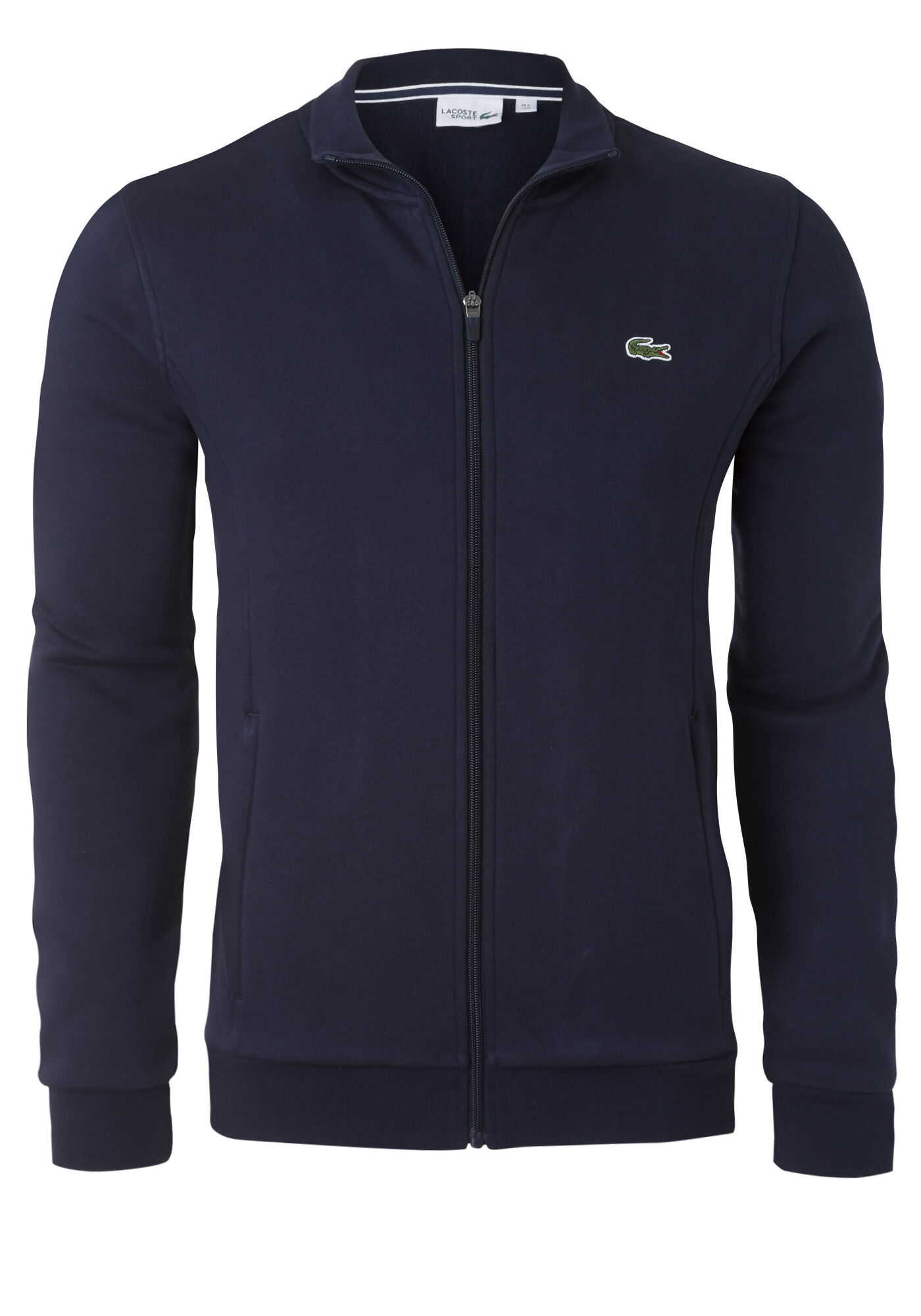 Lacoste heren sweatvest, met rits, marine blauw