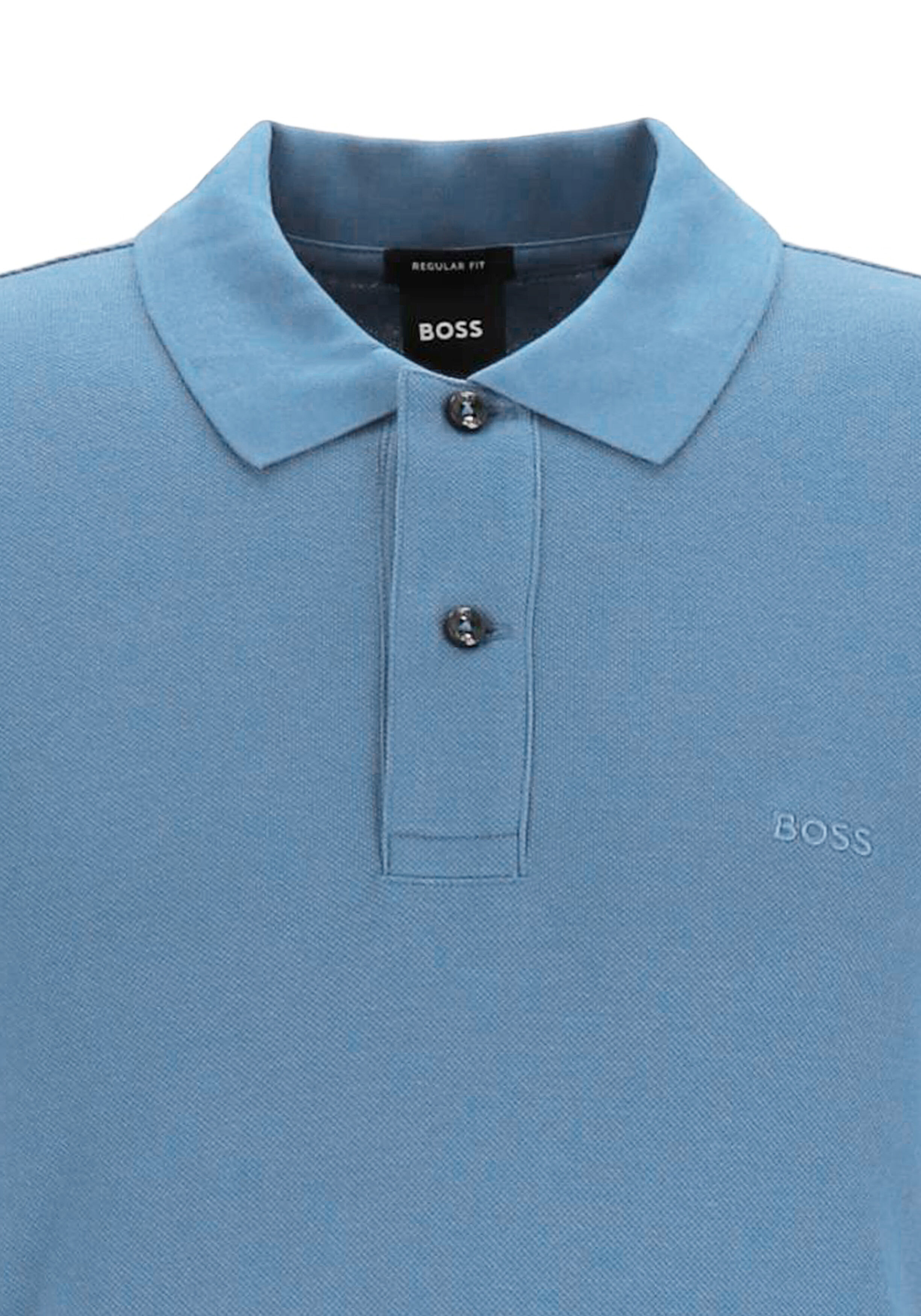 BOSS Pallas regular fit polo, pique, lichtblauw