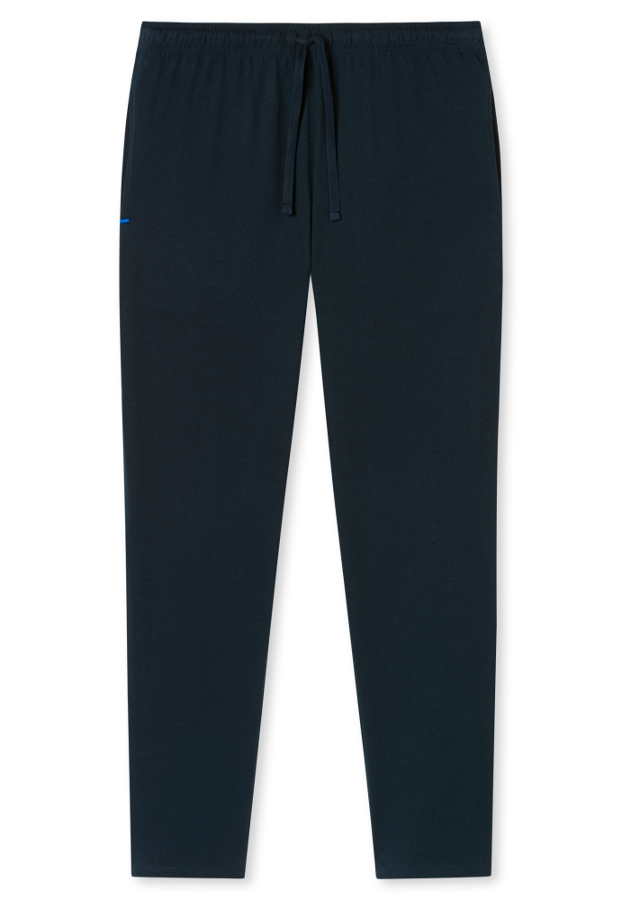 SCHIESSER Mix + Relax Pantalon, heren loungebroek, donkerblauw dessin