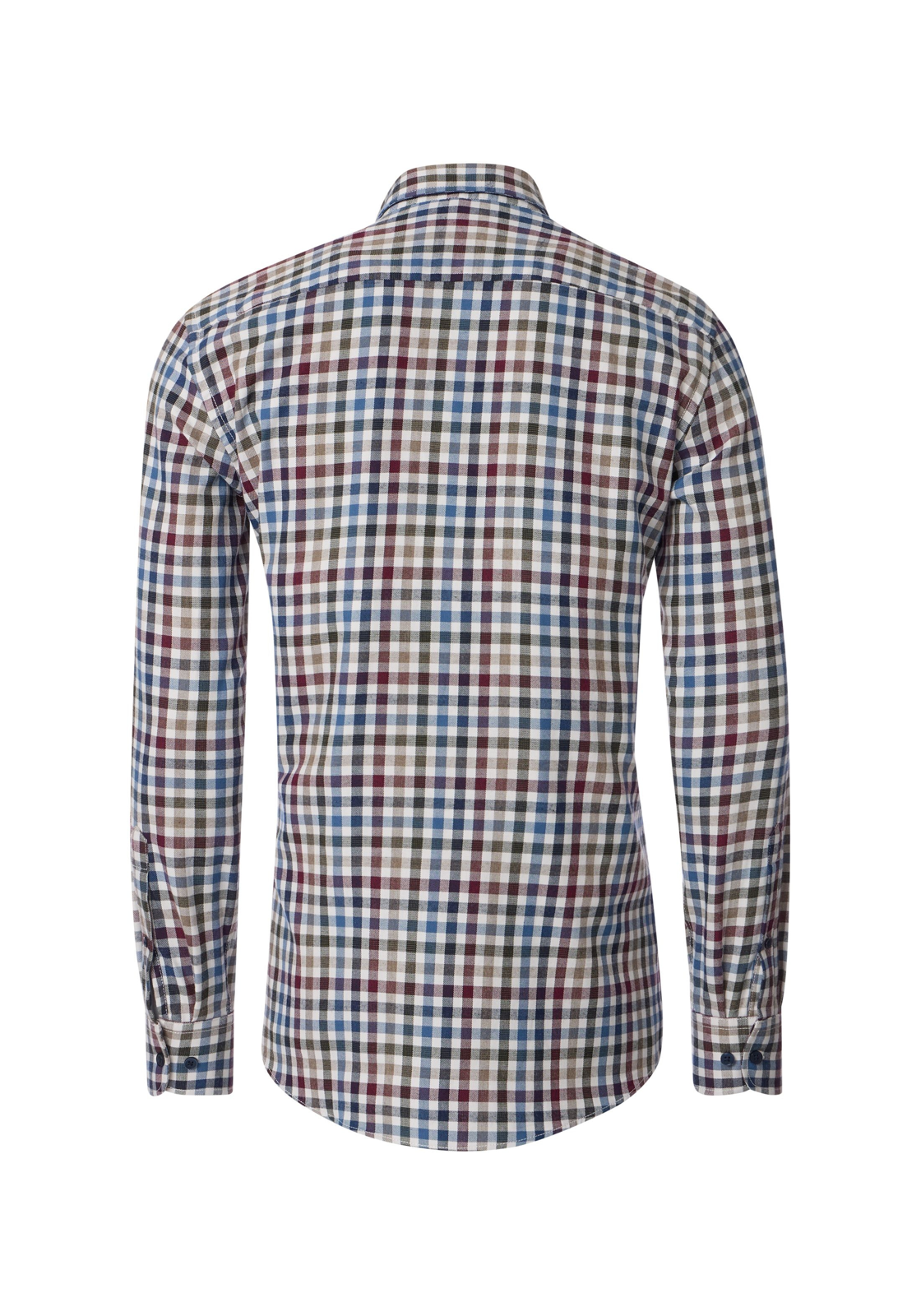 CASA MODA Sport casual fit overhemd, flanel, rood geruit - 444308000-400 CASA MODA Sport casual fit overhemd, flanel, rood geruit - 444308000-400