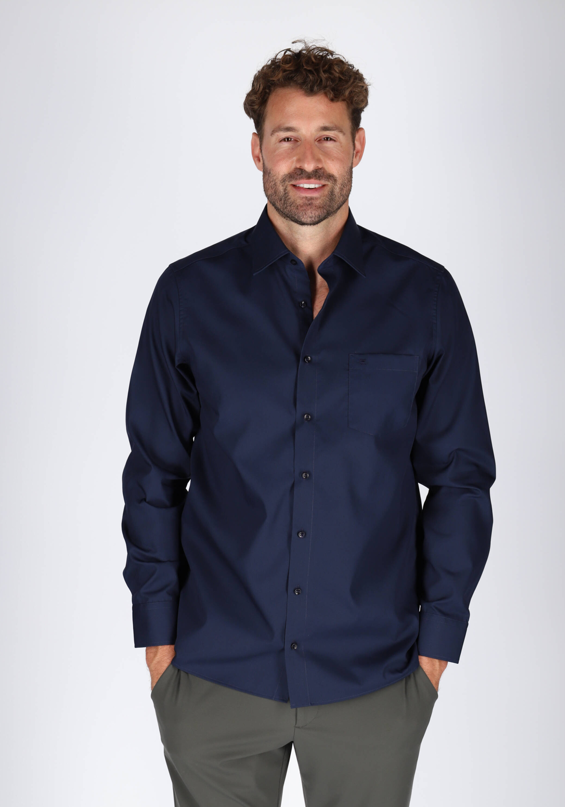 02-4060031264297-hemdvoorhem-Shoot_Auke_898076_Casa_Moda-tm_juni_2028-basis-006050-116_HR CASA MODA comfort fit overhemd, marine blauw