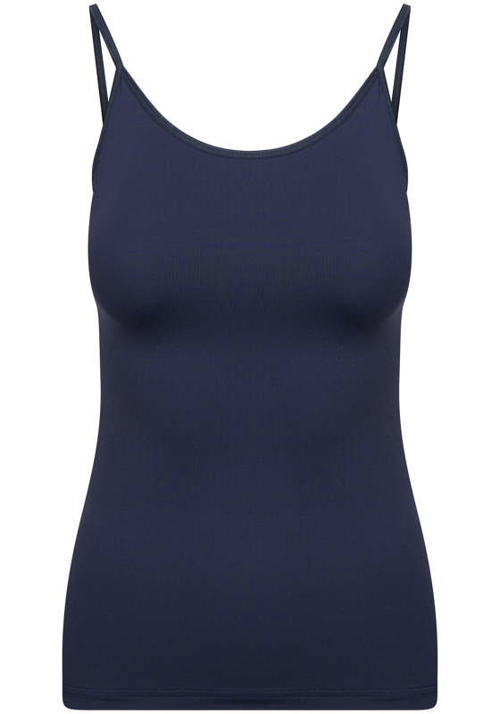 RJ Bodywear Pure Color dames spaghetti top (1-pack), hemdje met smalle verstelbare bandjes, donkerblauw RJ Bodywear Pure Color dames spaghetti top (1-pack), hemdje met smalle verstelbare bandjes, donkerblauw
