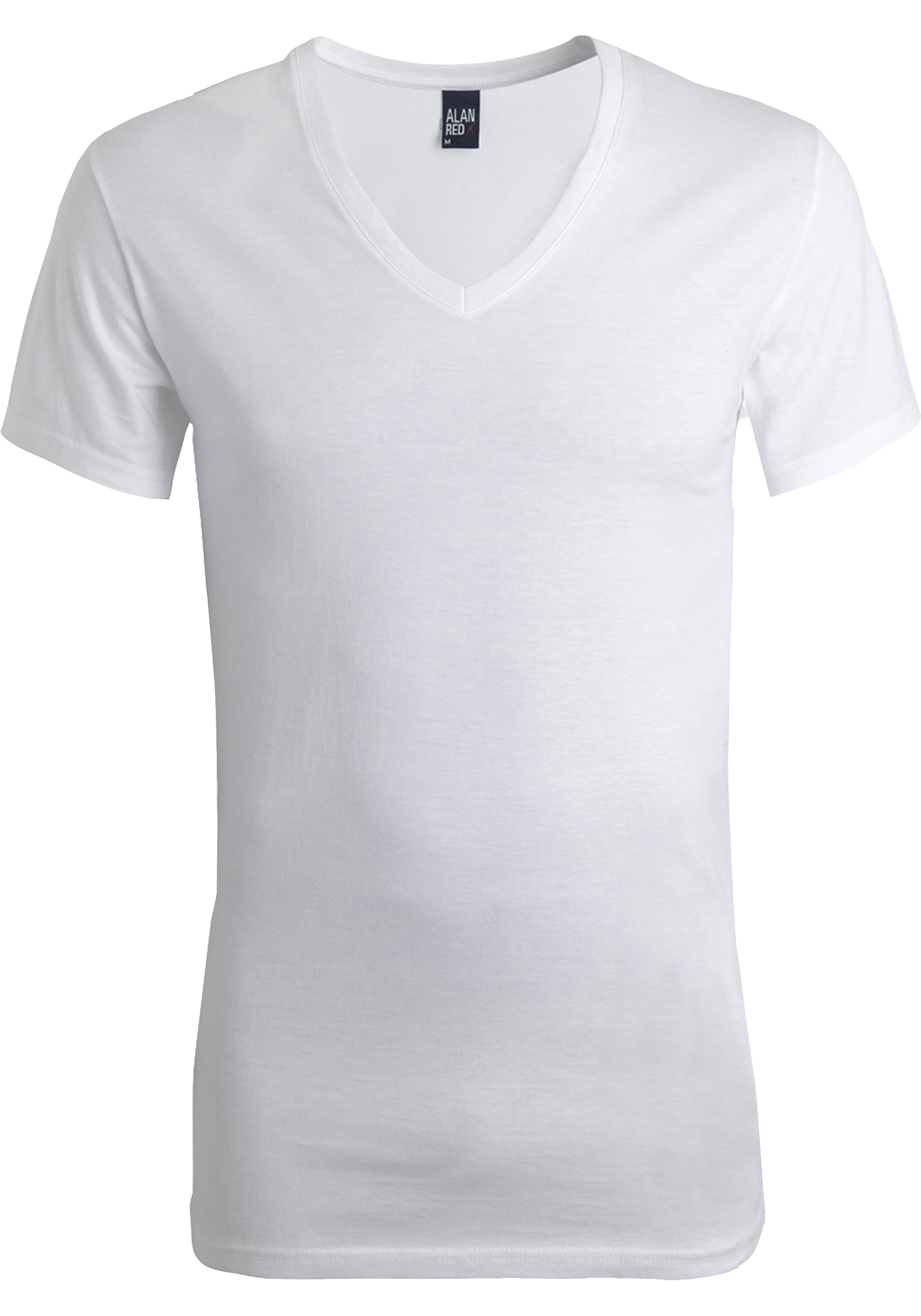 ALAN RED T-shirts Dean (2-pack), diepe V-hals, wit 