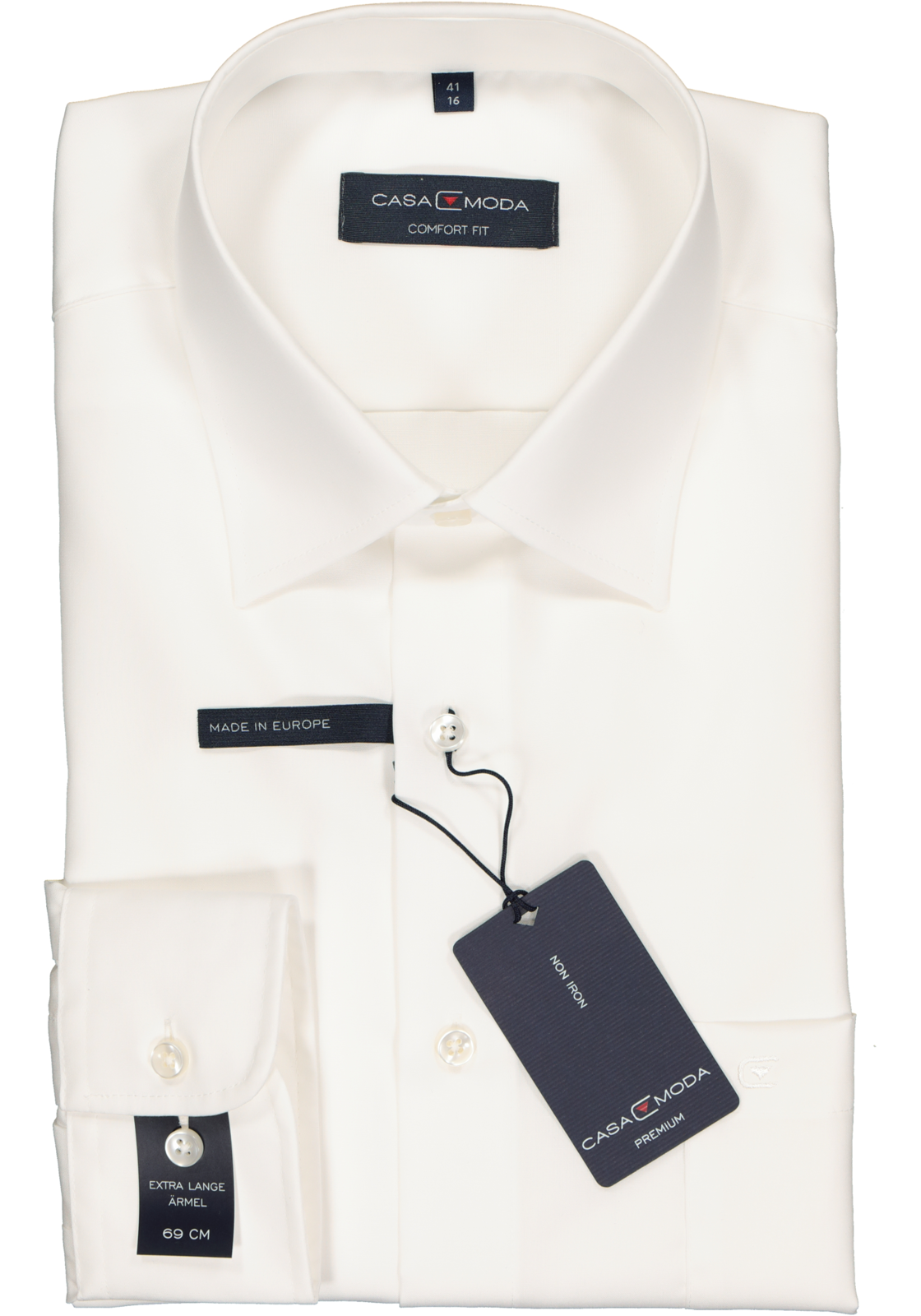 2-4046161139575_casa-moda-overhemd_HR CASA MODA comfort fit overhemd, mouwlengte 7, beige