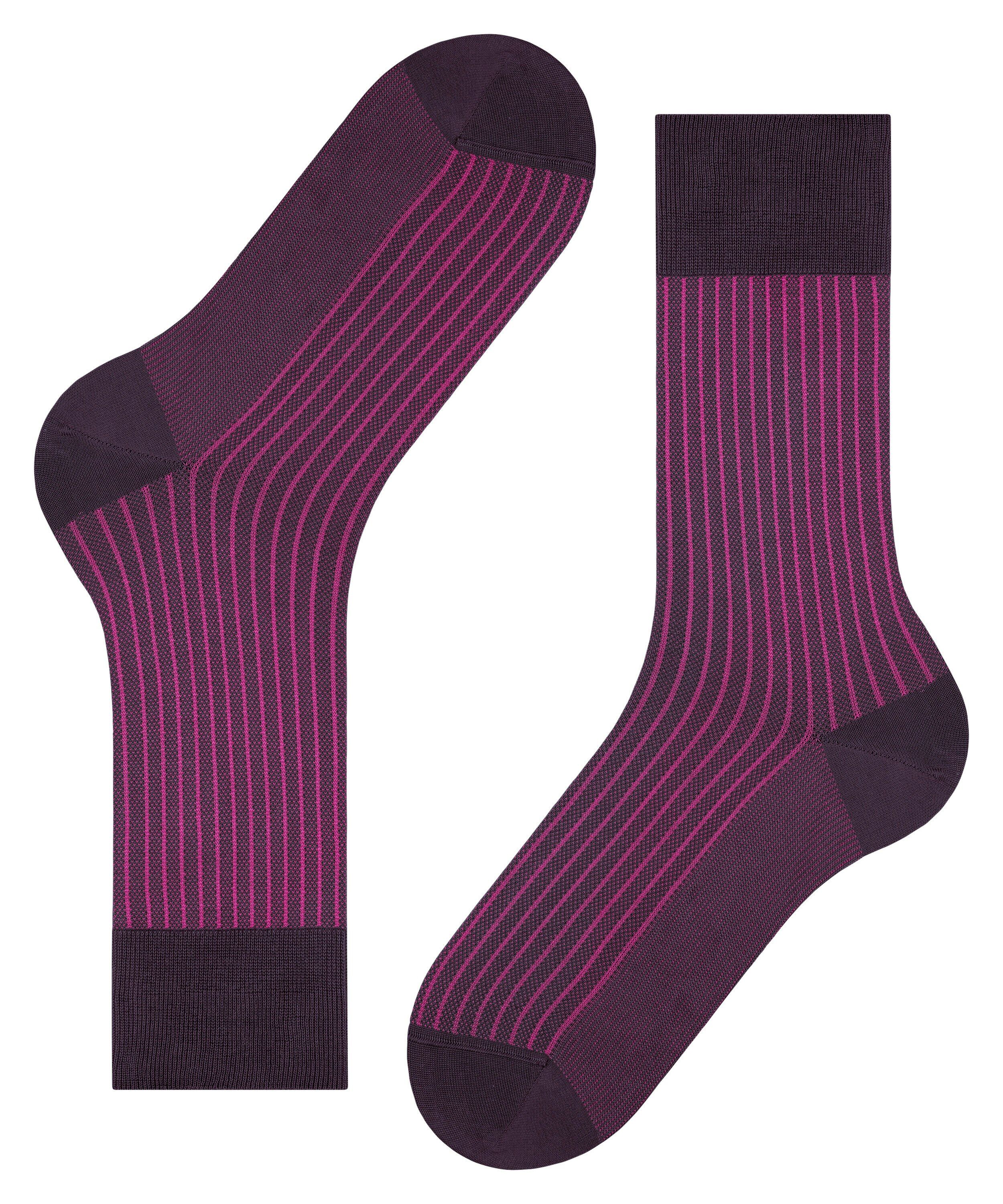FALKE Oxford Stripe herensokken, (aubergine)