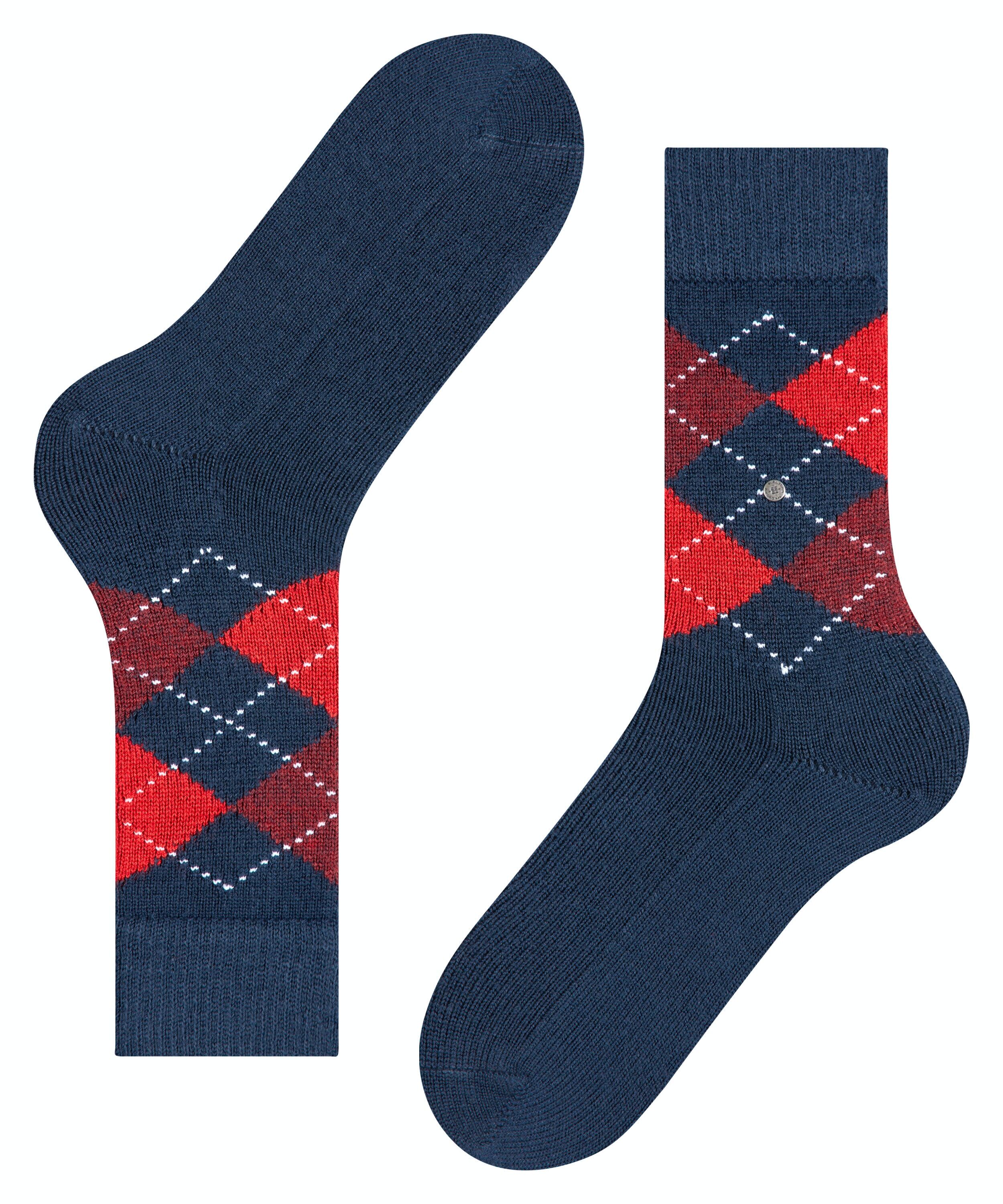Burlington Preston herensokken, blauw (steel blue)