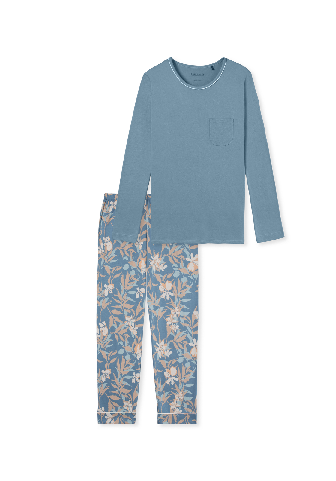 image_2_181237-808_2_1280x1280 SCHIESSER Comfort Nightwear pyjamaset, dames pyjama lengte blauw-grijs