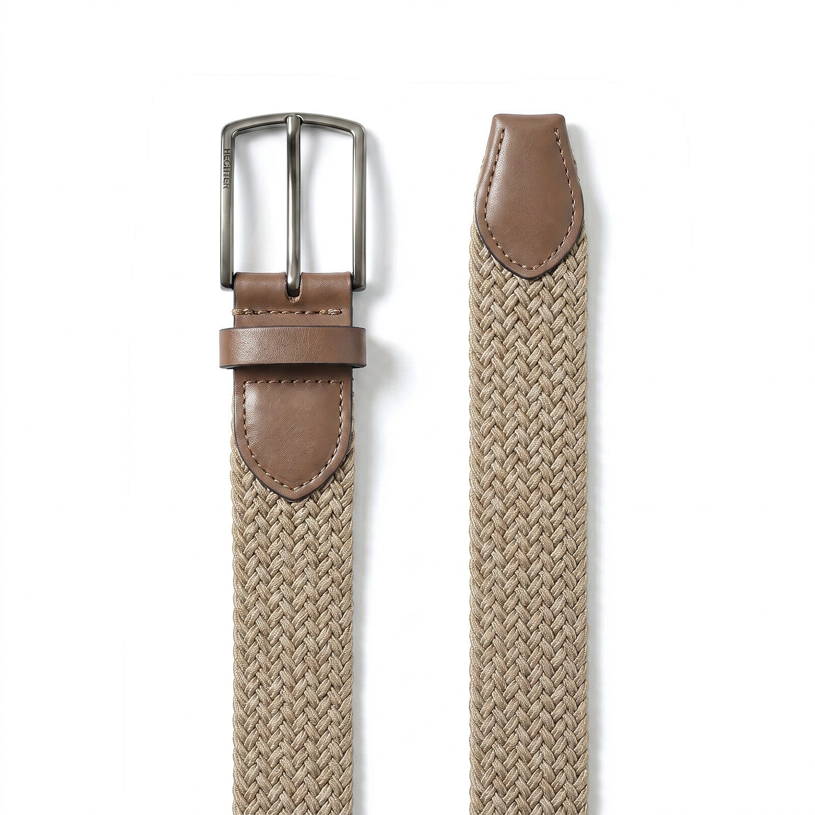 HECHTER elastische heren riem, taupe