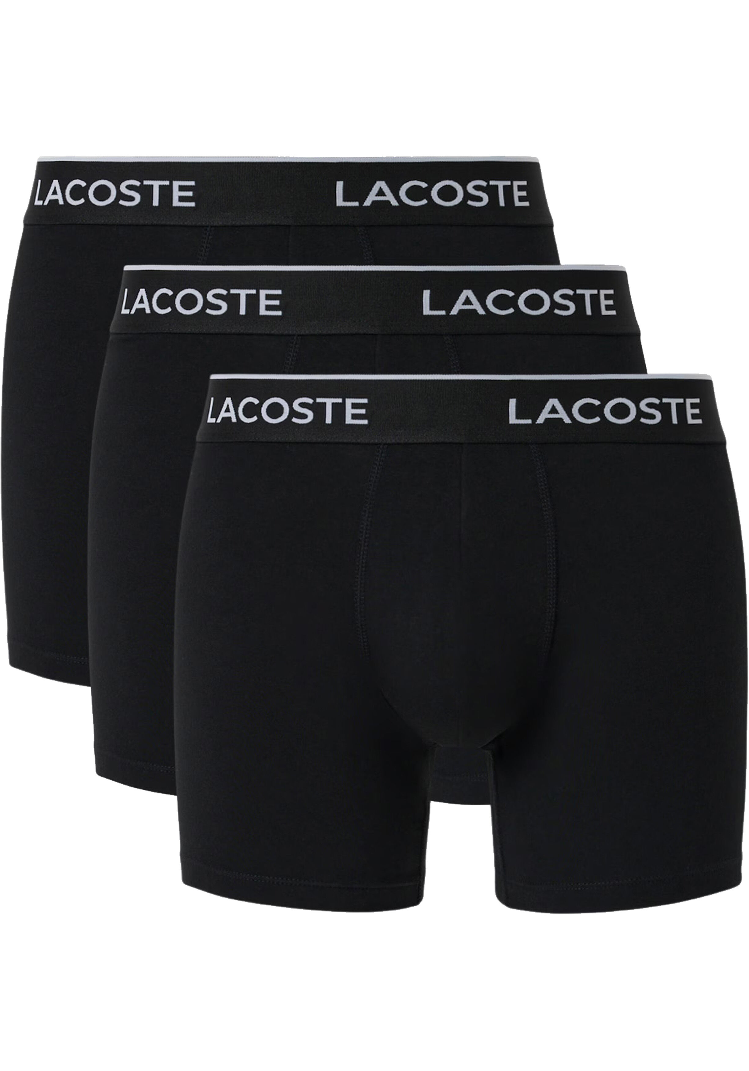 Lacoste boxer briefs (3-pack), heren boxers normale lengte, zwart