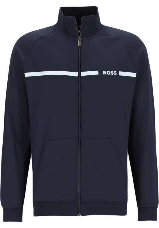 BOSS Authentic Jacket, heren lounge vest, donkerblauw BOSS Authentic Jacket, heren lounge vest, donkerblauw