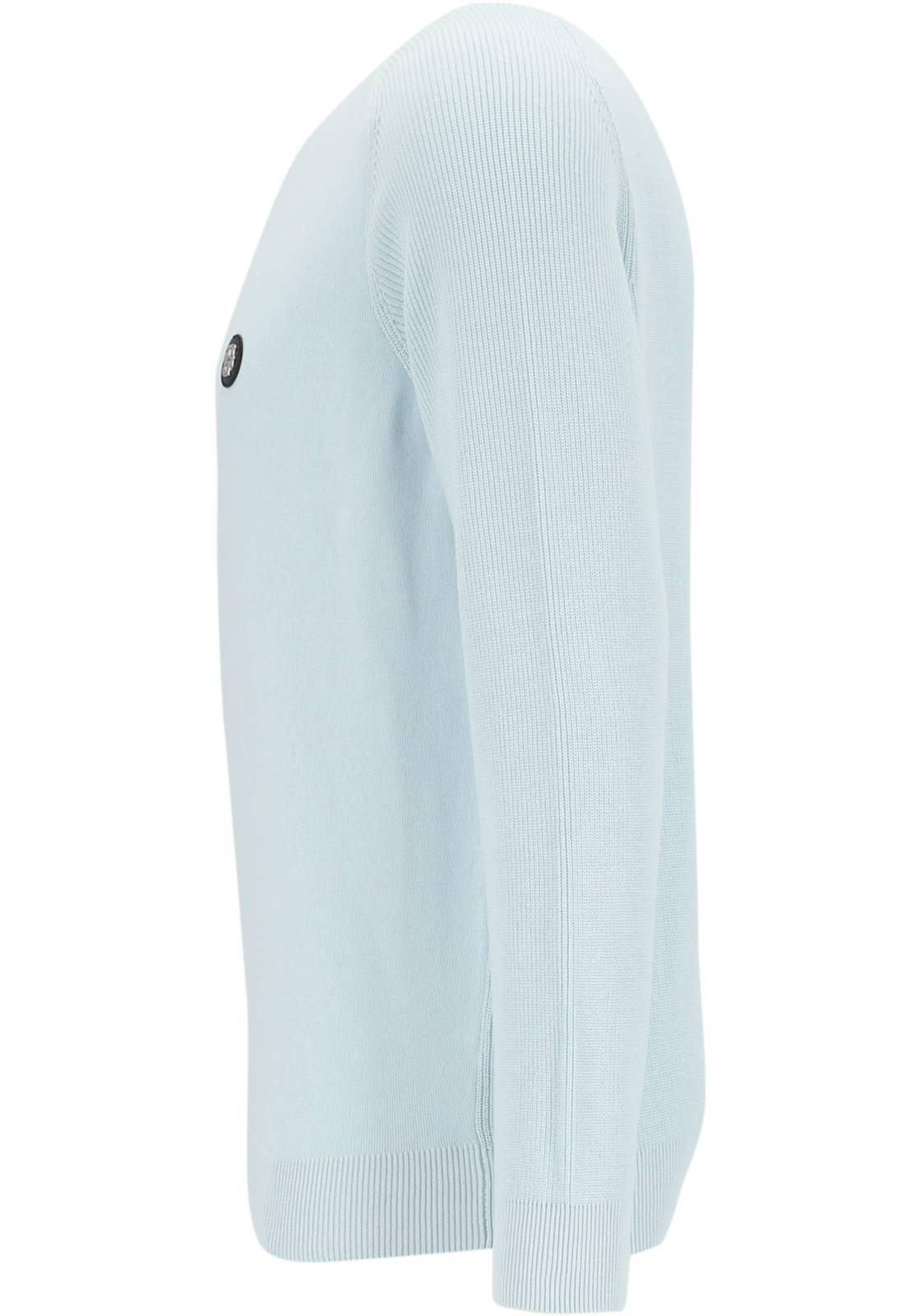 BOSS Illian regular fit trui katoen, heren trui middeldik O-hals, blauw BOSS Illian regular fit trui katoen, heren trui middeldik O-hals, blauw