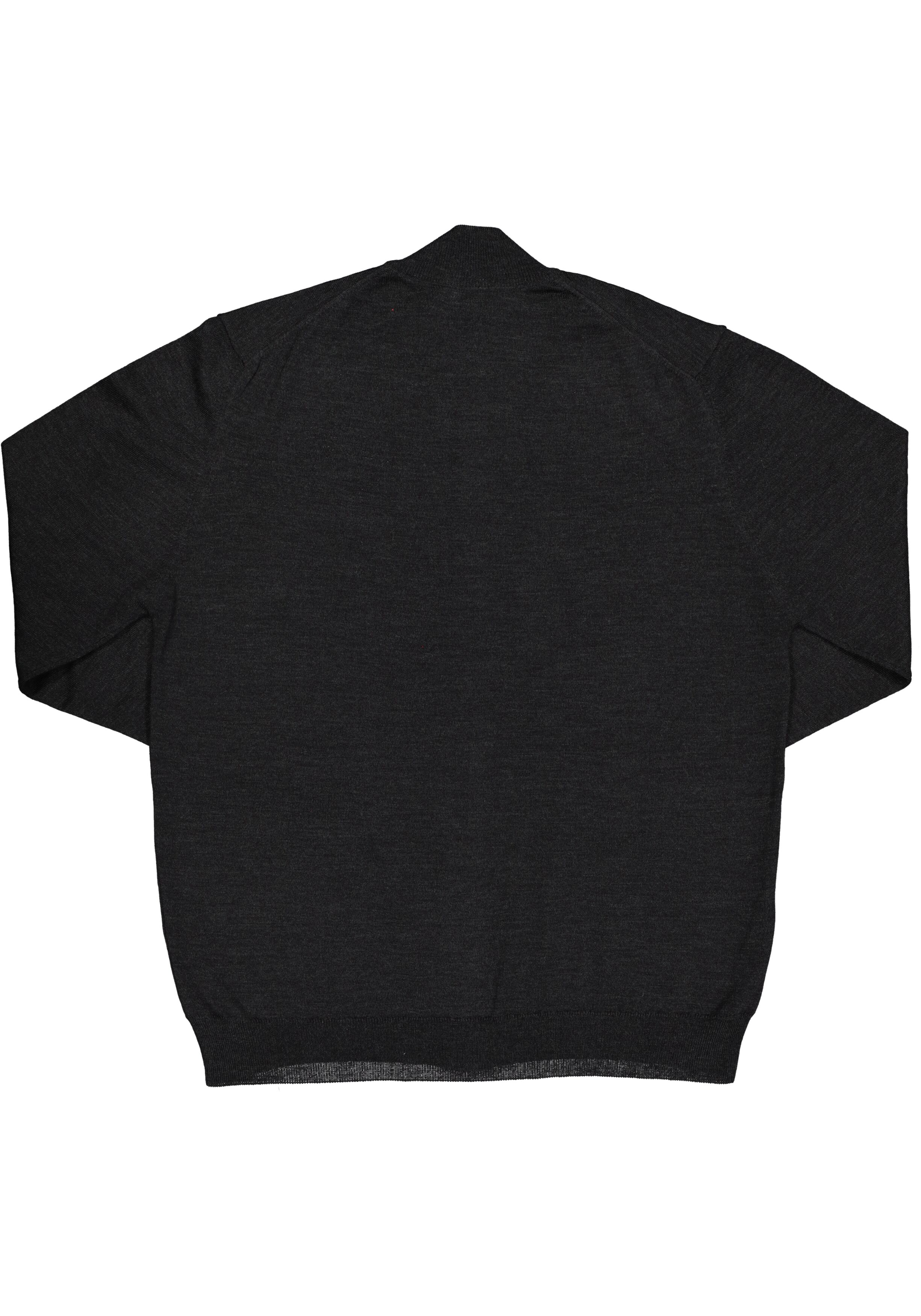 OLYMP modern fit vest wol, antraciet grijs met rits
