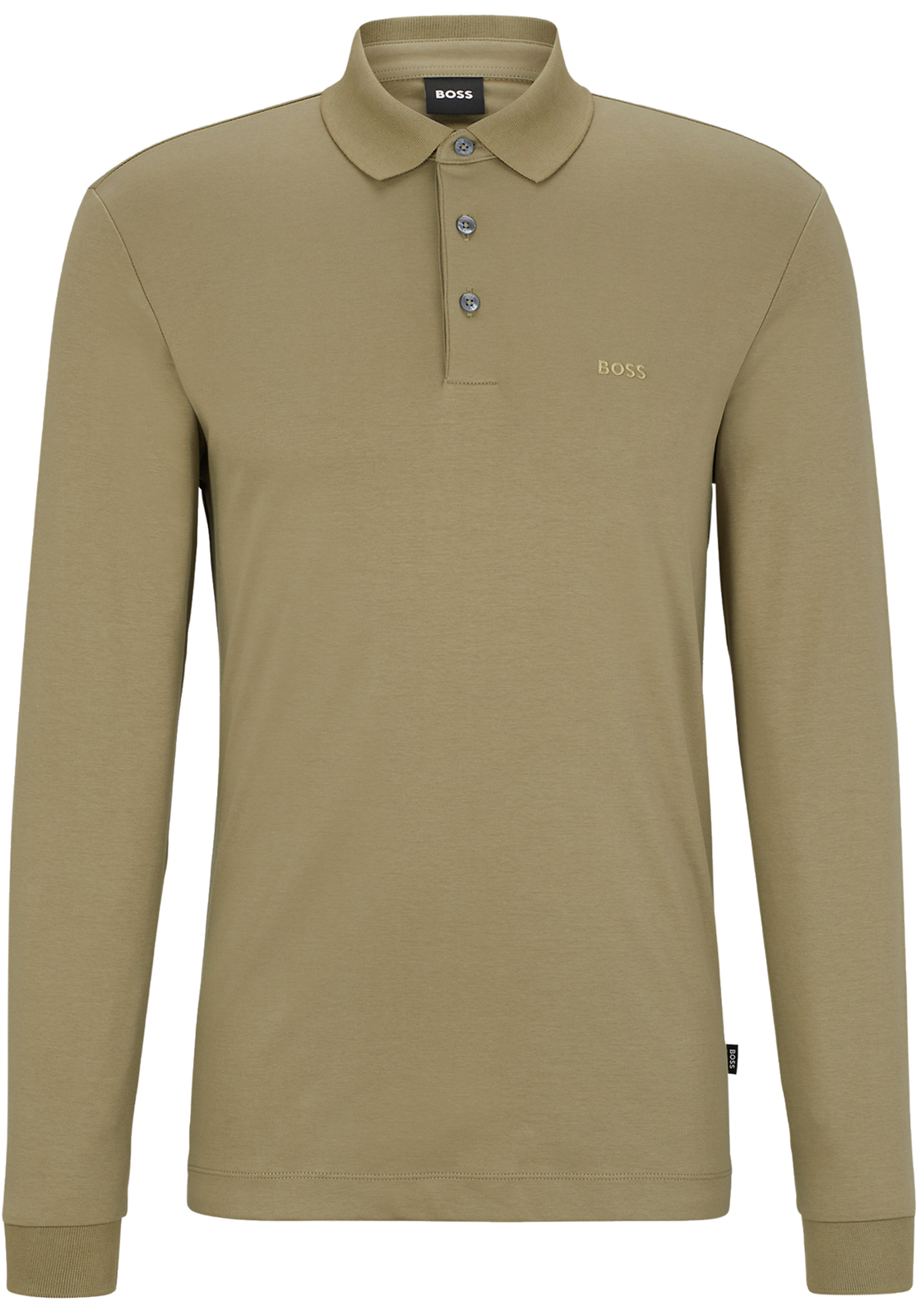 1-4063538135213-50468392-336-polo-hugo_boss_HR BOSS Pado regular fit polo lange mouw, jersey, olijfgroen