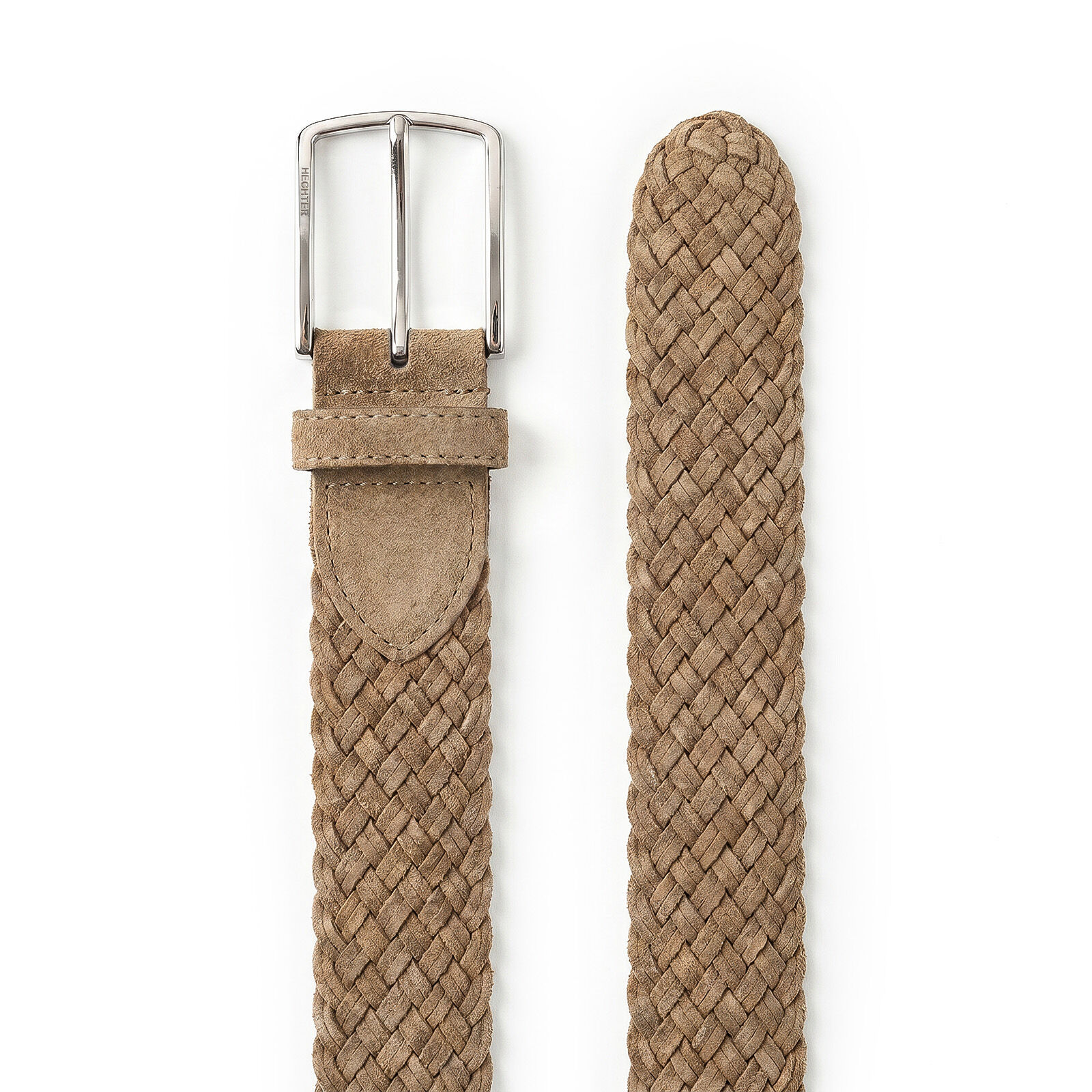 HECHTER leren heren riem, taupe